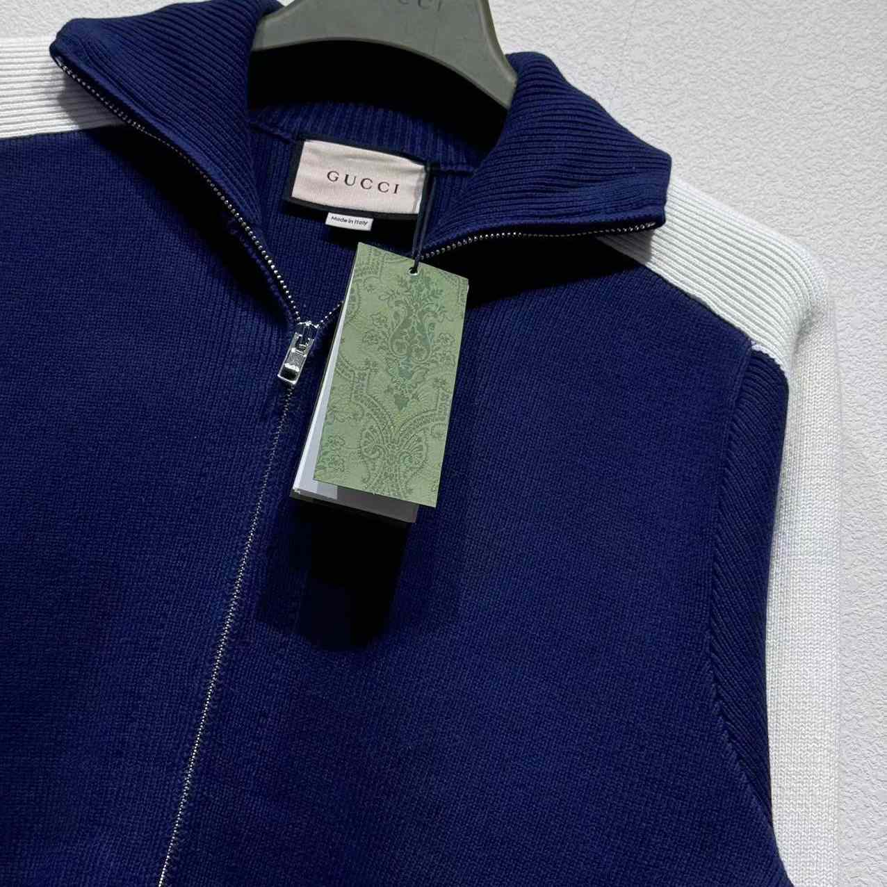 Gucci Cotton Knit Zip Bomber Jacket - DopestKickz