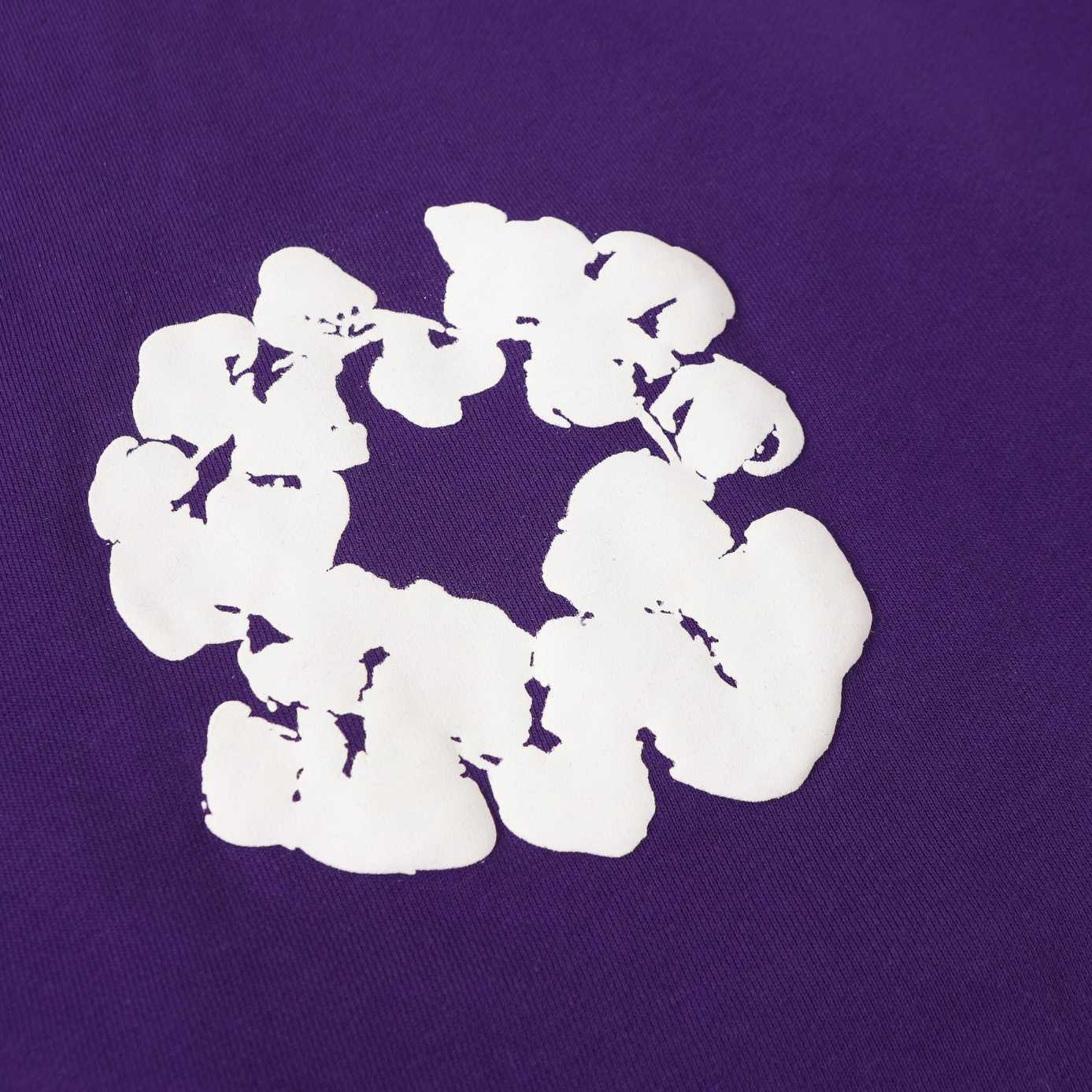 Denim Tears Cotton Wreath Zip Hoodie Purple - DopestKickz