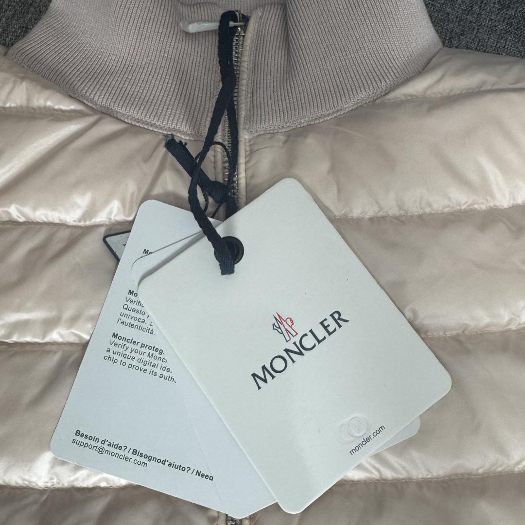 Moncler Padded Wool Zip-Up Cardigan In Pink    Z503 - DopestKickz