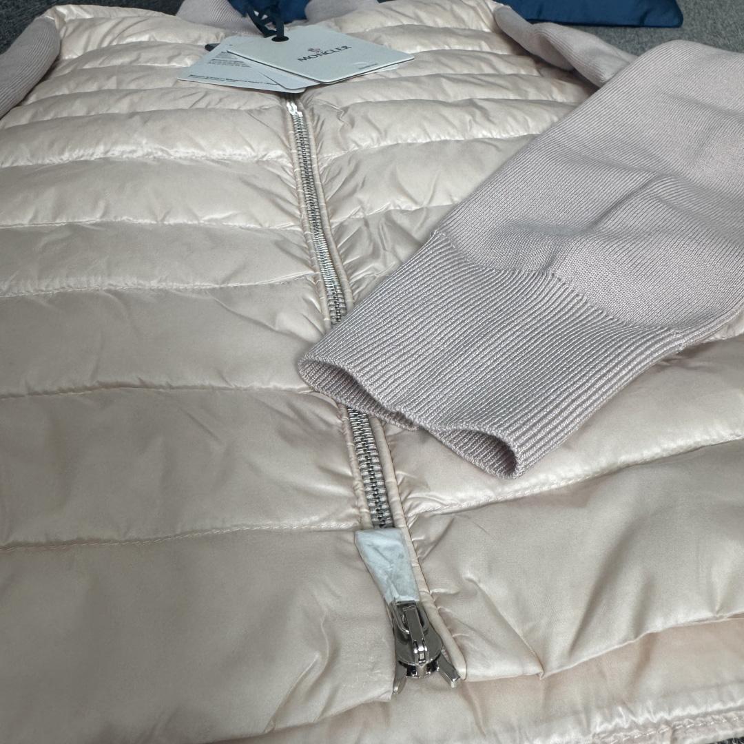 Moncler Padded Wool Zip-Up Cardigan In Pink    Z503 - DopestKickz