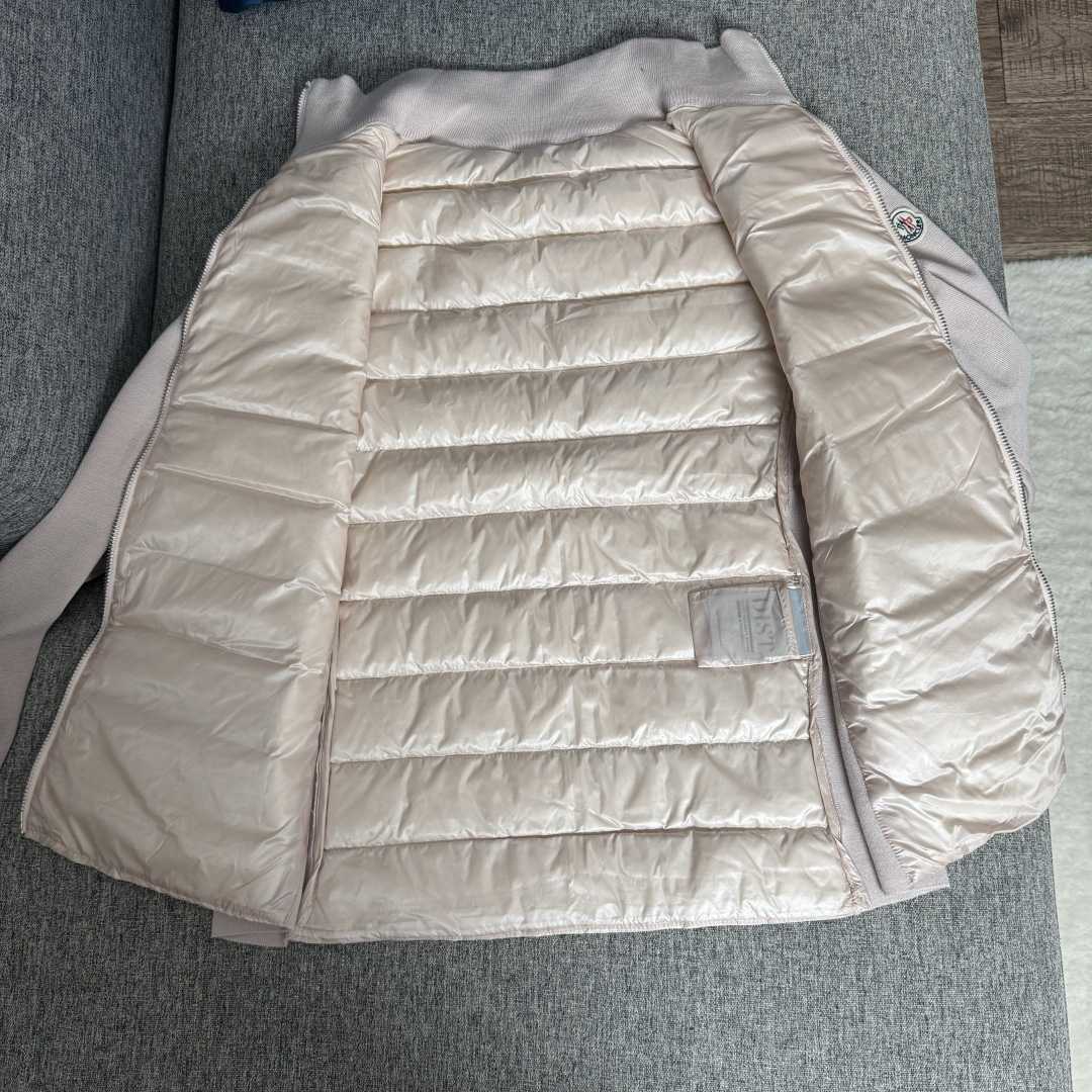 Moncler Padded Wool Zip-Up Cardigan In Pink    Z503 - DopestKickz