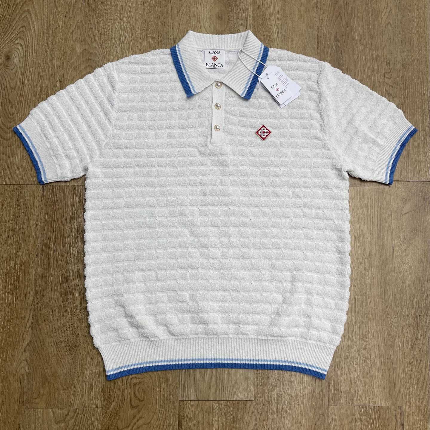 Casablanca Cotton Boucle Polo Shirt   Z6024 - DopestKickz