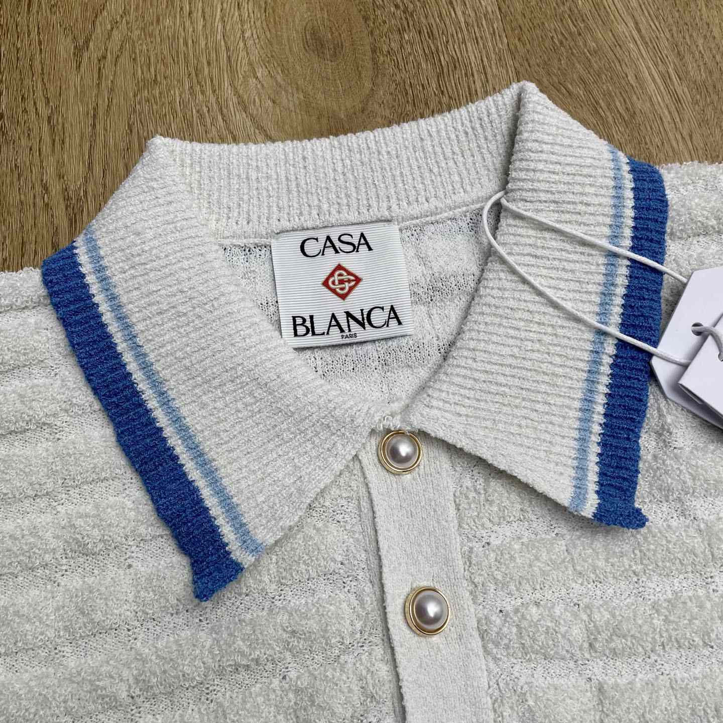Casablanca Cotton Boucle Polo Shirt   Z6024 - DopestKickz