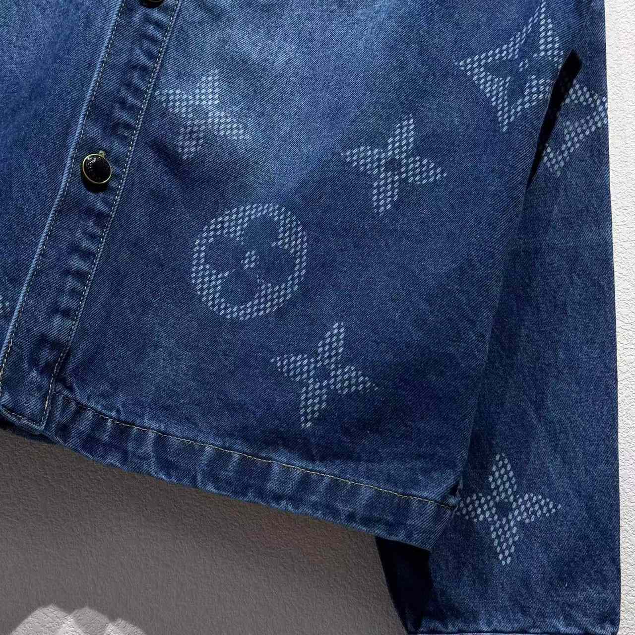 Louis Vuitton Monogram Denim Workwear Overshirt   1AIK79 - DopestKickz