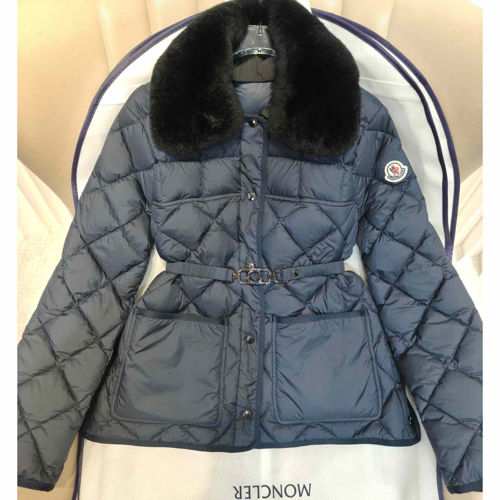 Moncler Cygne Faux Fur-Trimmed Short Down Jacket - DopestKickz