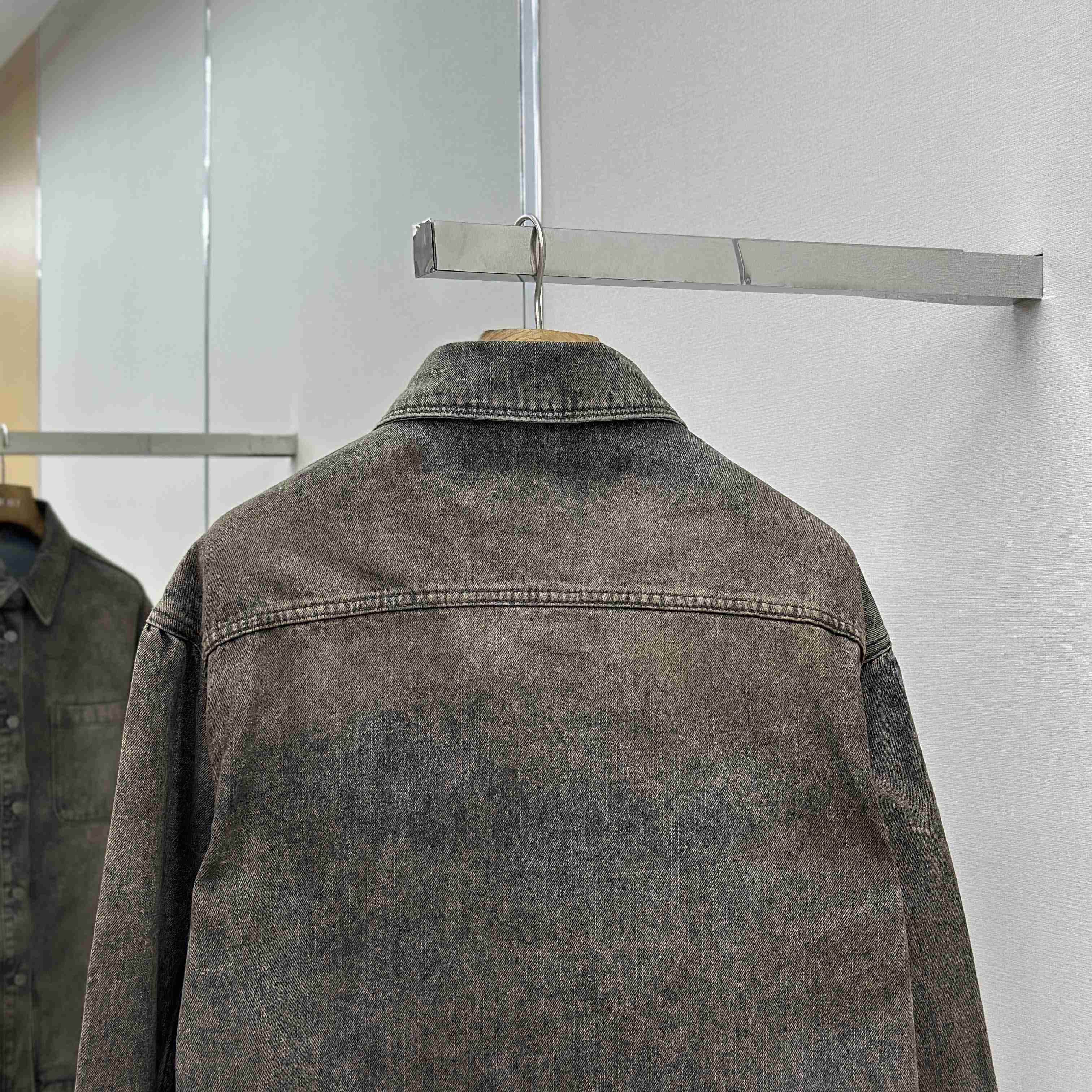 Fendi Grey Overdyed Denim Shirt - DopestKickz