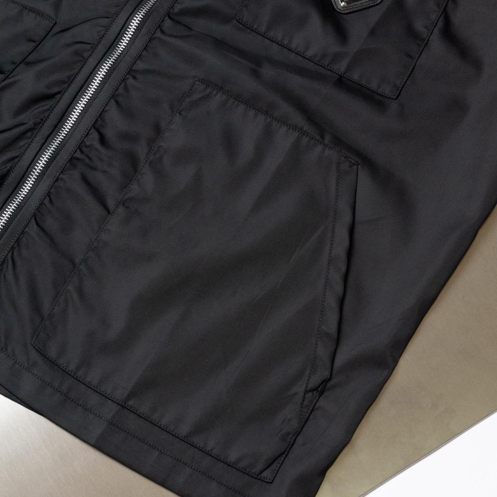 Prada Re-Nylon V-neck Vest In Black - DopestKickz