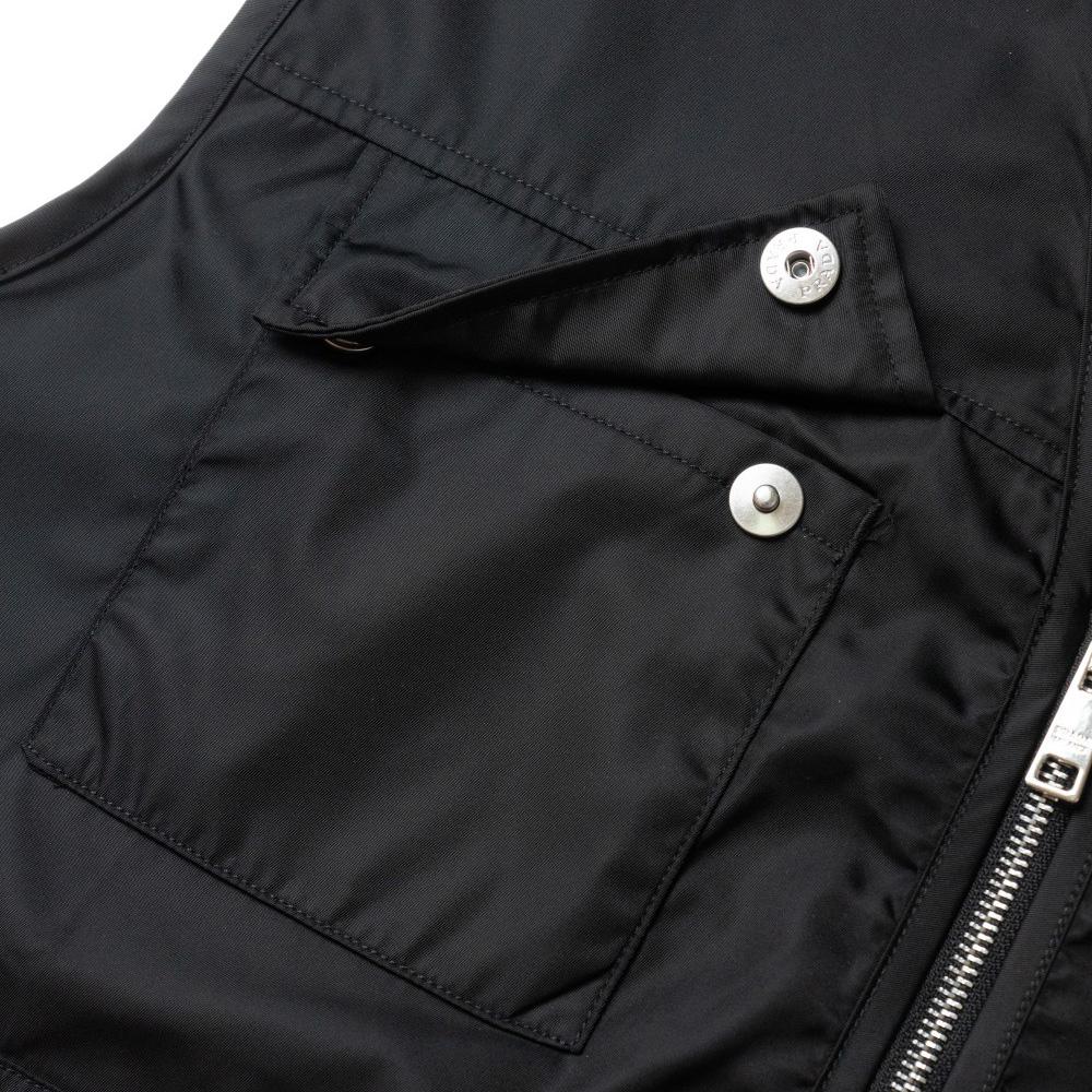 Prada Re-Nylon V-neck Vest In Black - DopestKickz