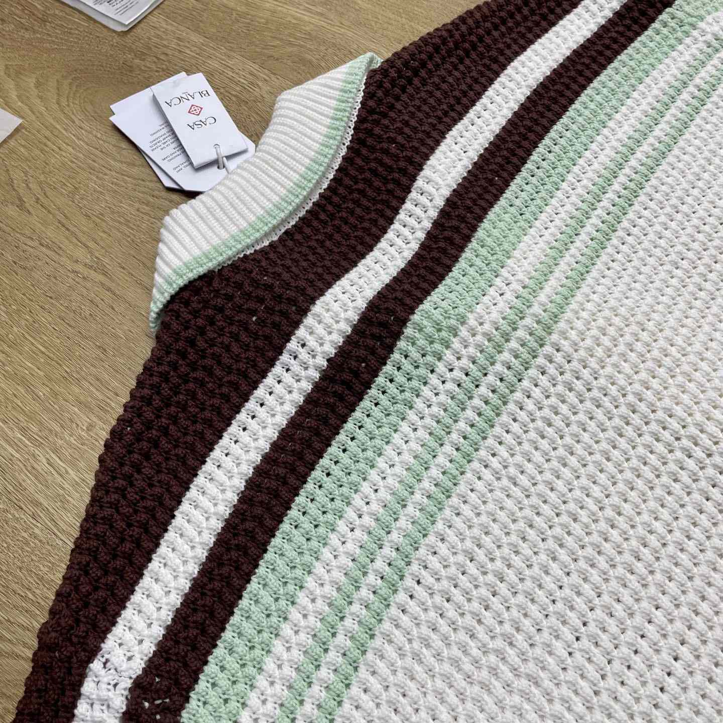 Casablanca Cotton Tennis Short Sleeve Crochet Shirt    Z6033 - DopestKickz