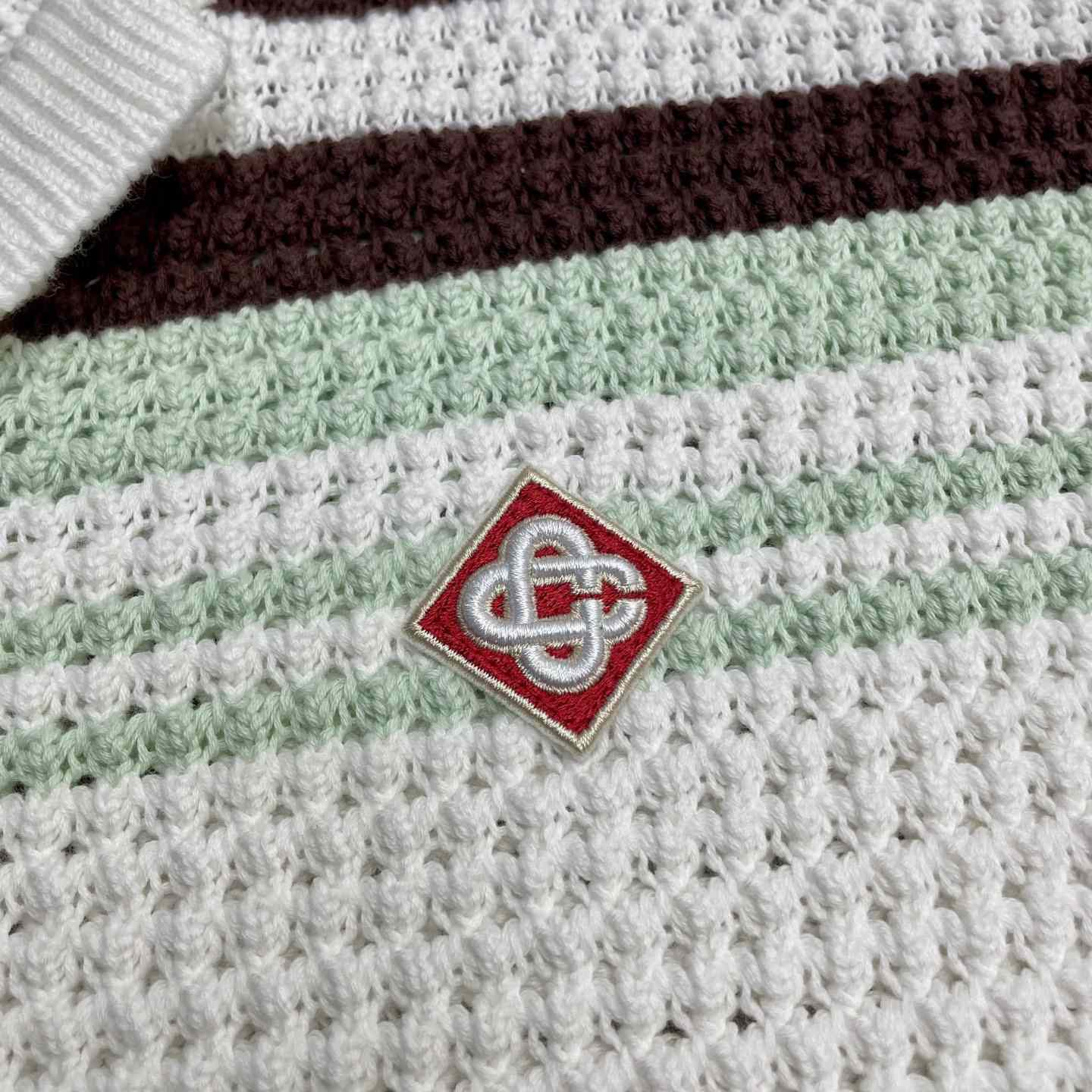 Casablanca Cotton Tennis Short Sleeve Crochet Shirt    Z6033 - DopestKickz