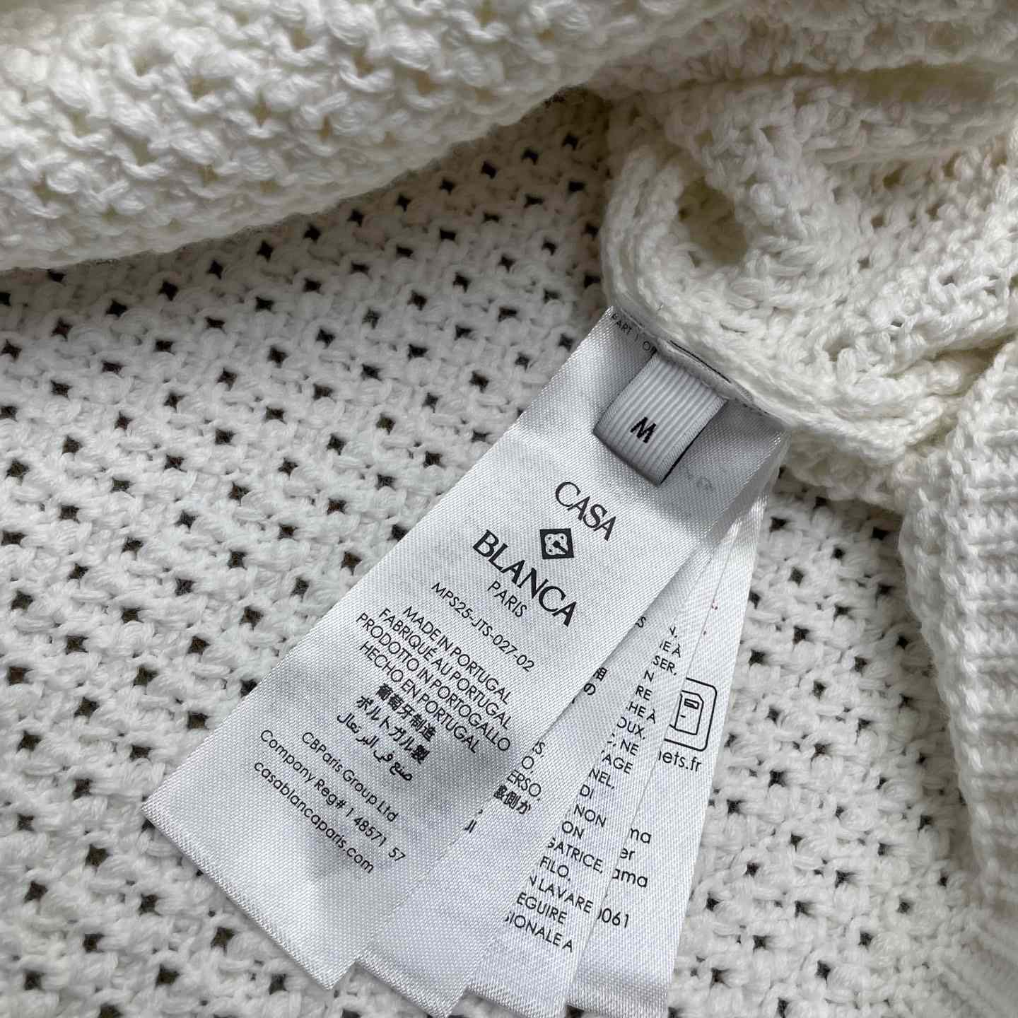 Casablanca Cotton Tennis Short Sleeve Crochet Shirt    Z6033 - DopestKickz