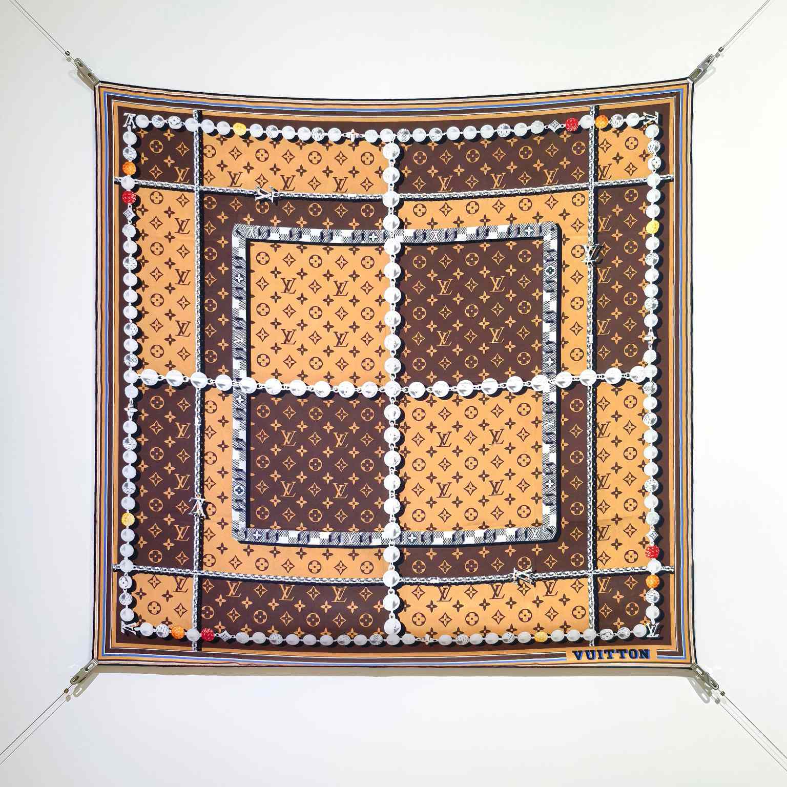 Louis Vuitton Dandy Monogram Silk Square   M94848 - DopestKickz