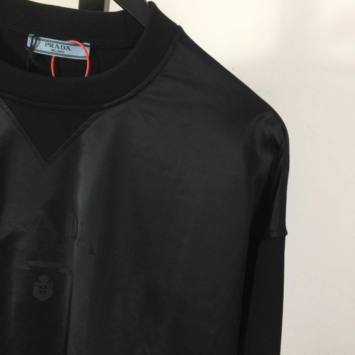Prada Recycled Nylon Fleece-Sleeve Pullover Top - DopestKickz
