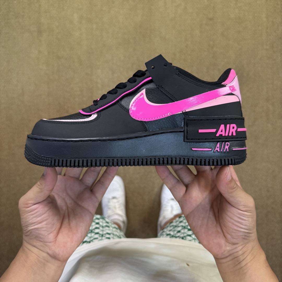 Nike Air Force 1 Shadow “Black Pink Swoosh” CI0919-006 - DopestKickz