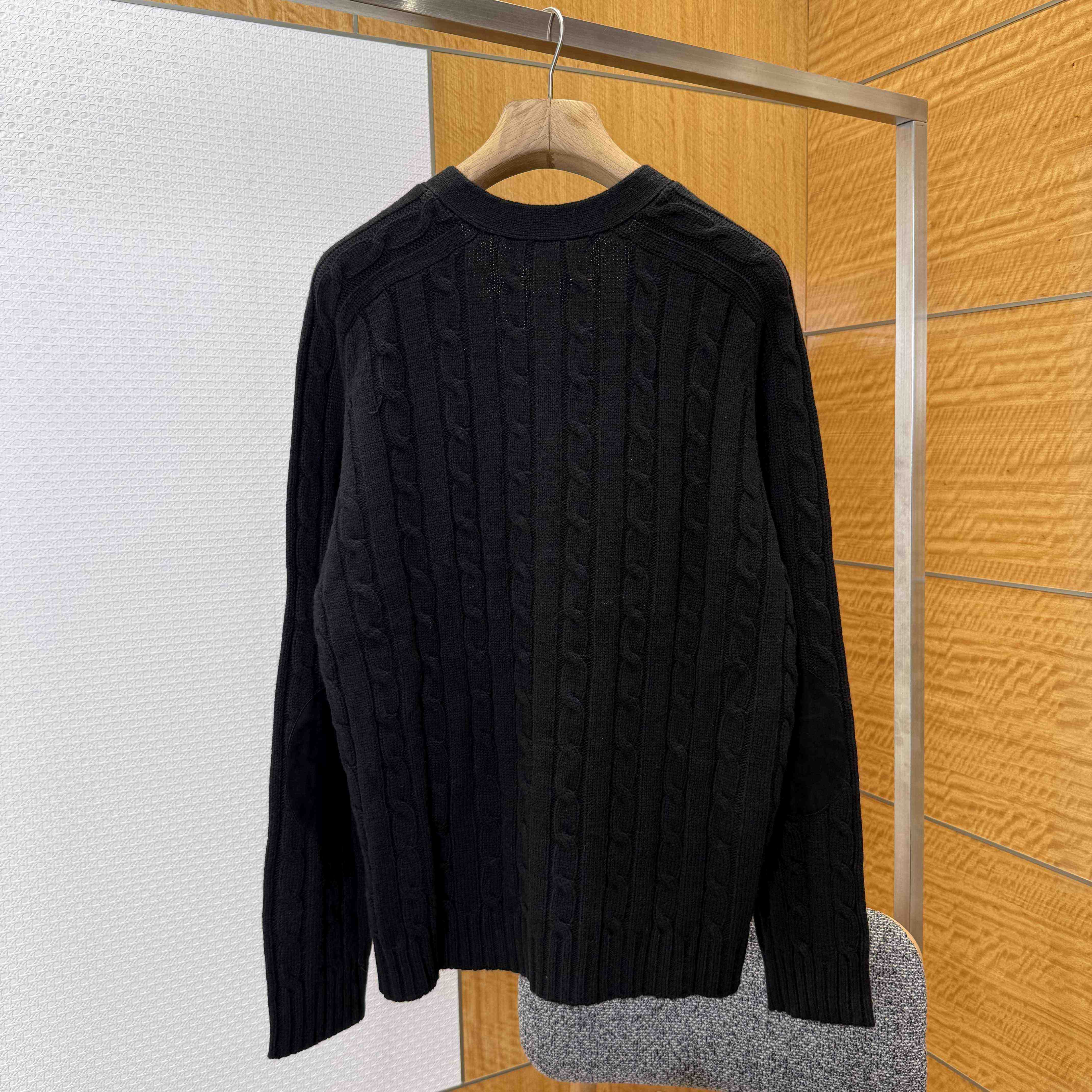 Celine Triomphe Cardigan In Cable-Knit Cashmere - DopestKickz