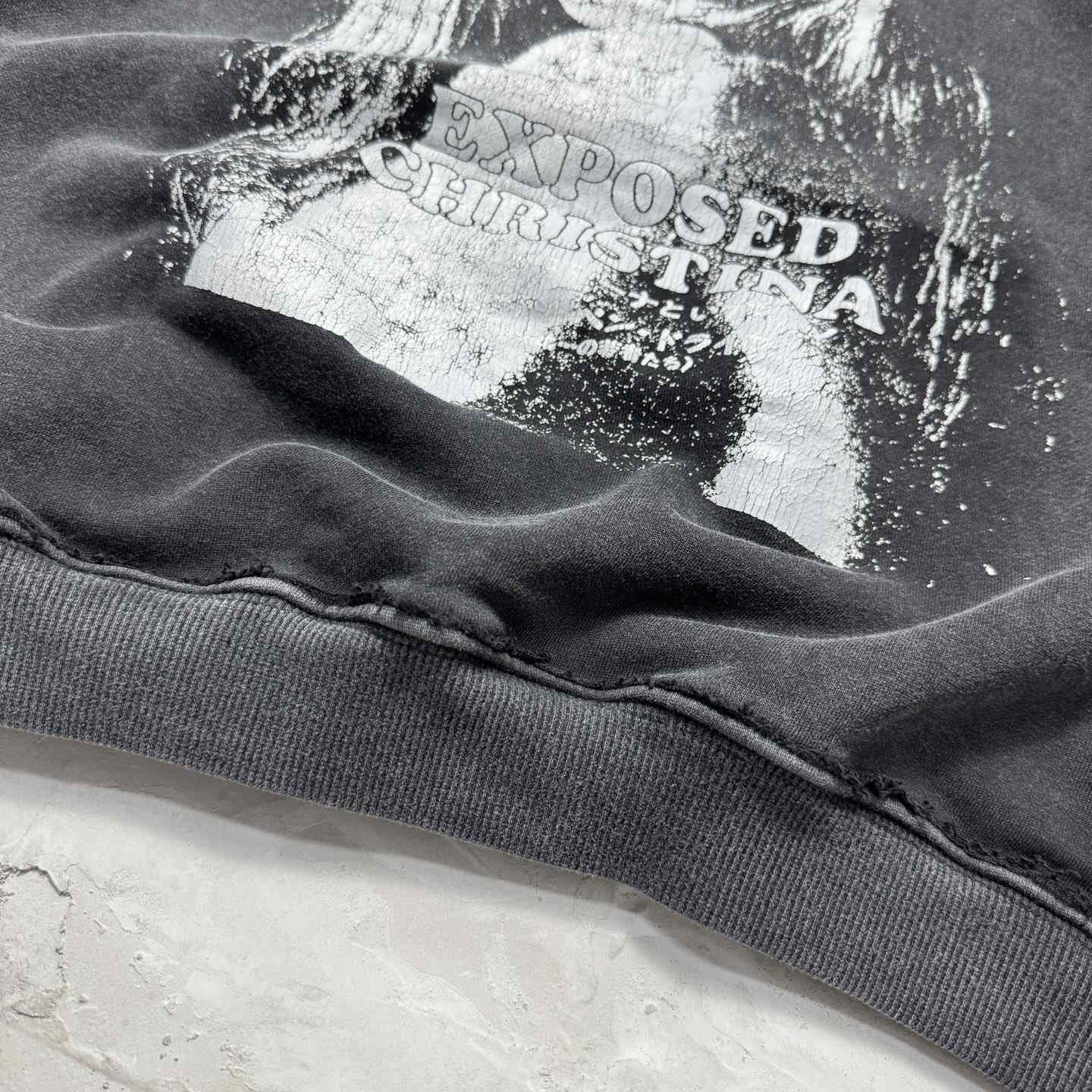 Enfants Riches Déprimés Exposed Christina Hoodie 'Sun Faded Black' - DopestKickz