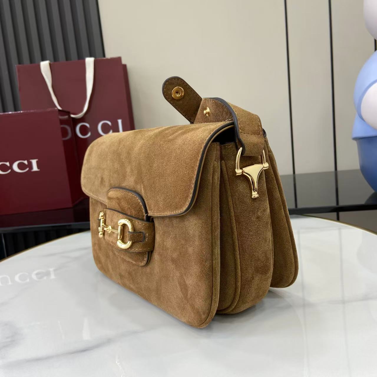 Gucci Horsebit 1955 Aura Small Shoulder Bag - DopestKickz