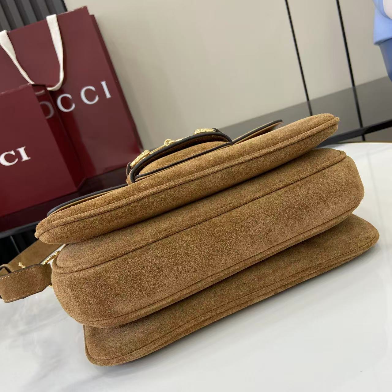 Gucci Horsebit 1955 Aura Small Shoulder Bag - DopestKickz