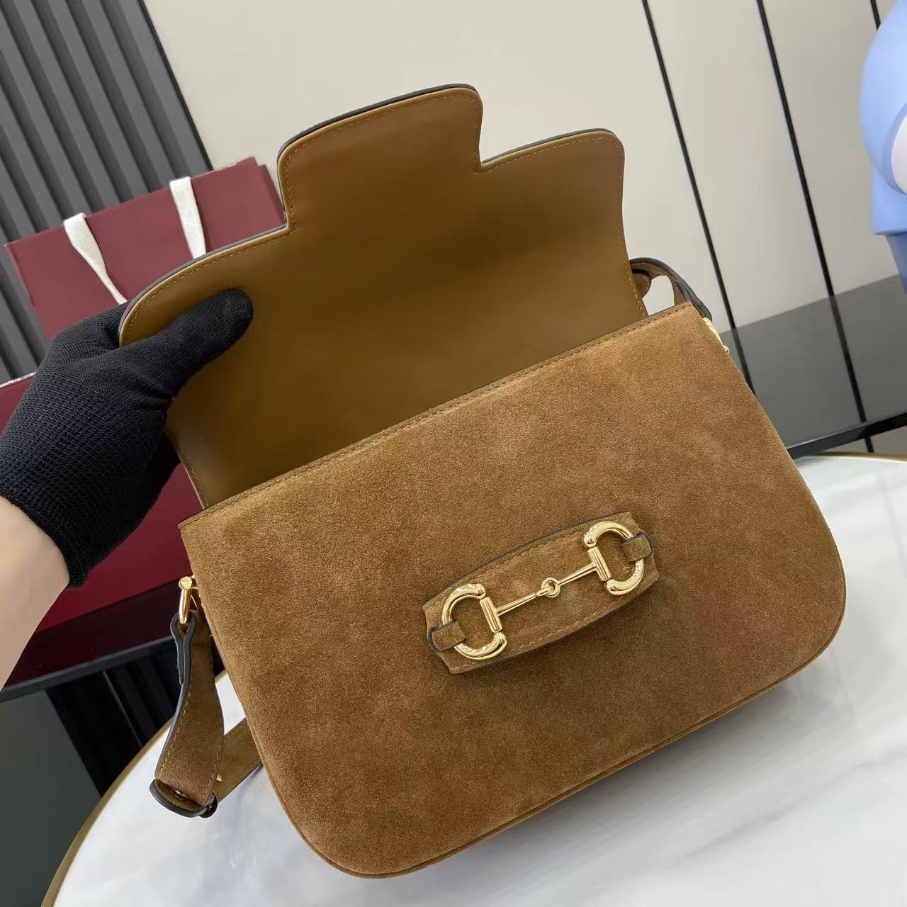 Gucci Horsebit 1955 Aura Small Shoulder Bag - DopestKickz