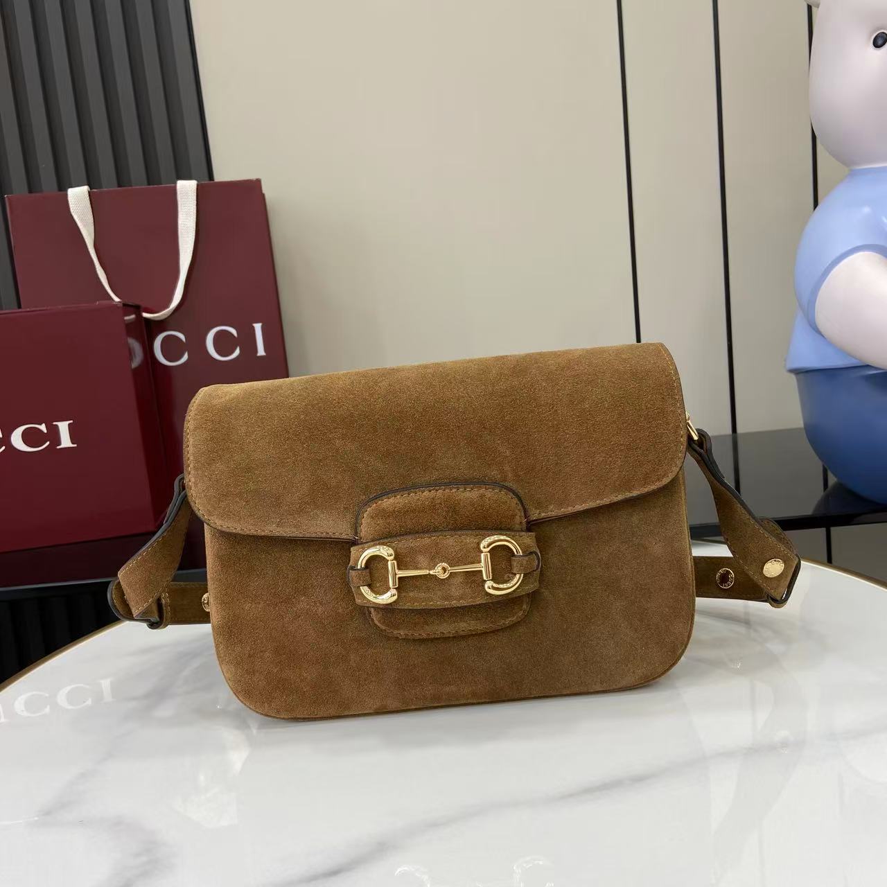 Gucci Horsebit 1955 Aura Small Shoulder Bag - DopestKickz