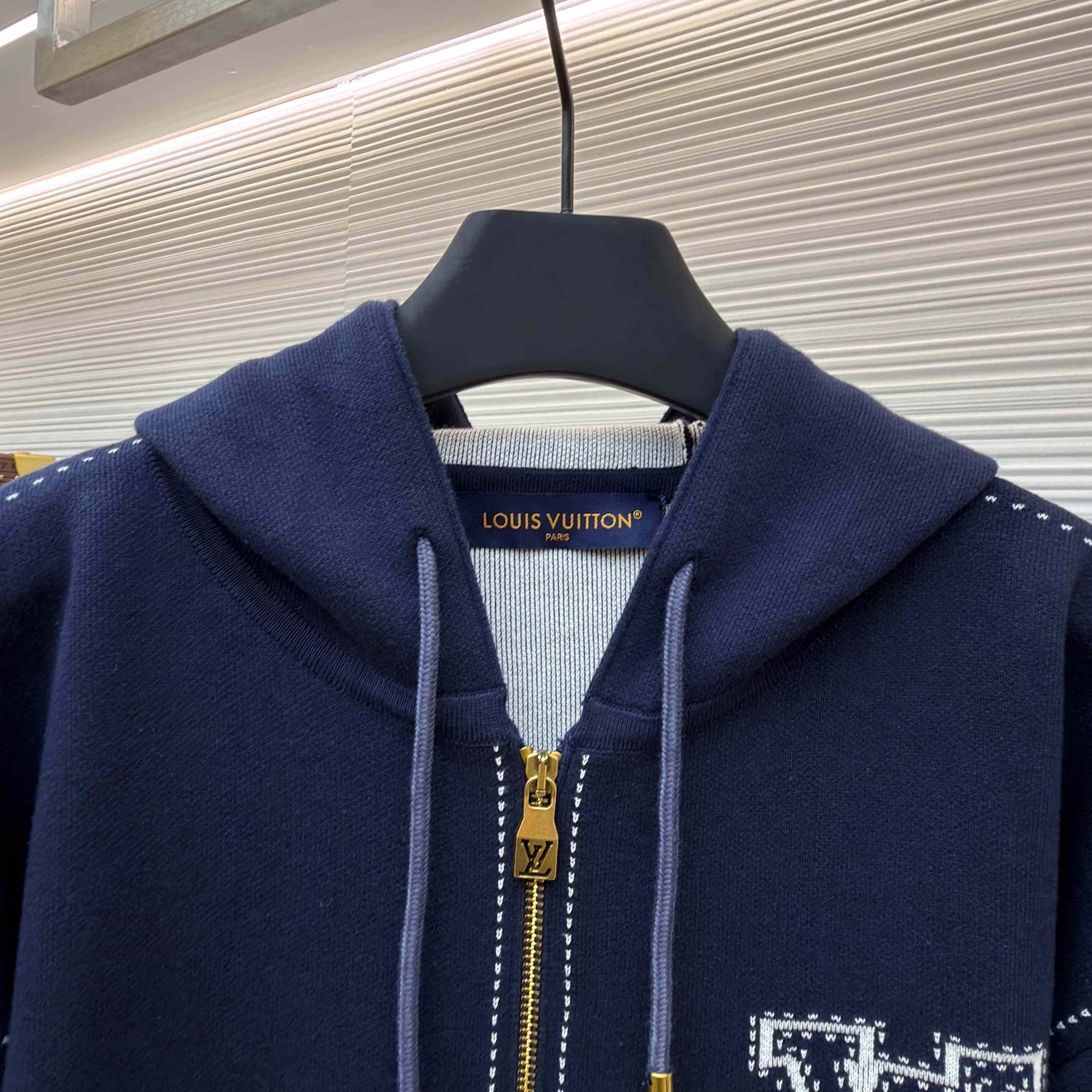 Louis Vuitton Graphic Intarsia Zipped Cotton Hoodie  - DopestKickz