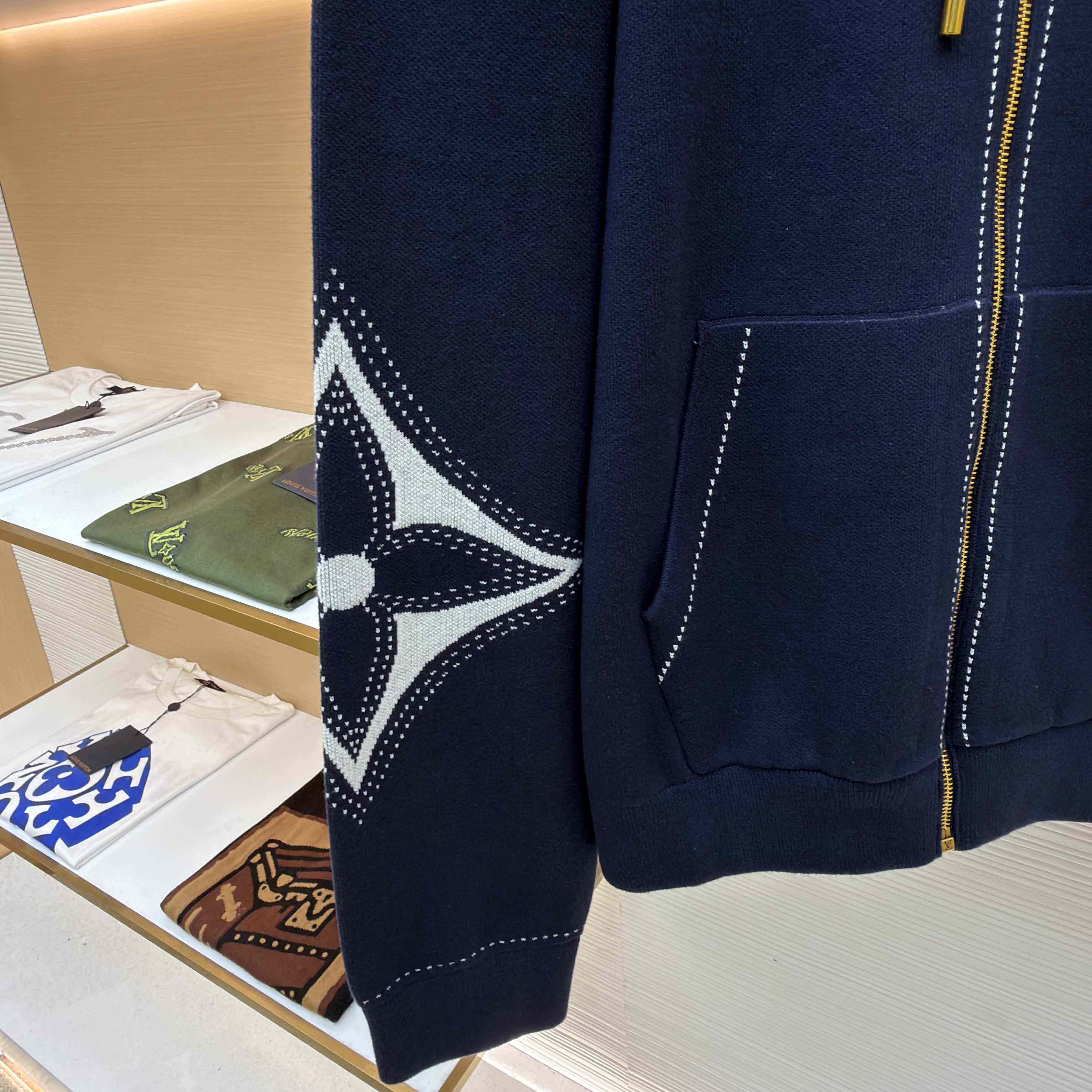 Louis Vuitton Graphic Intarsia Zipped Cotton Hoodie  - DopestKickz