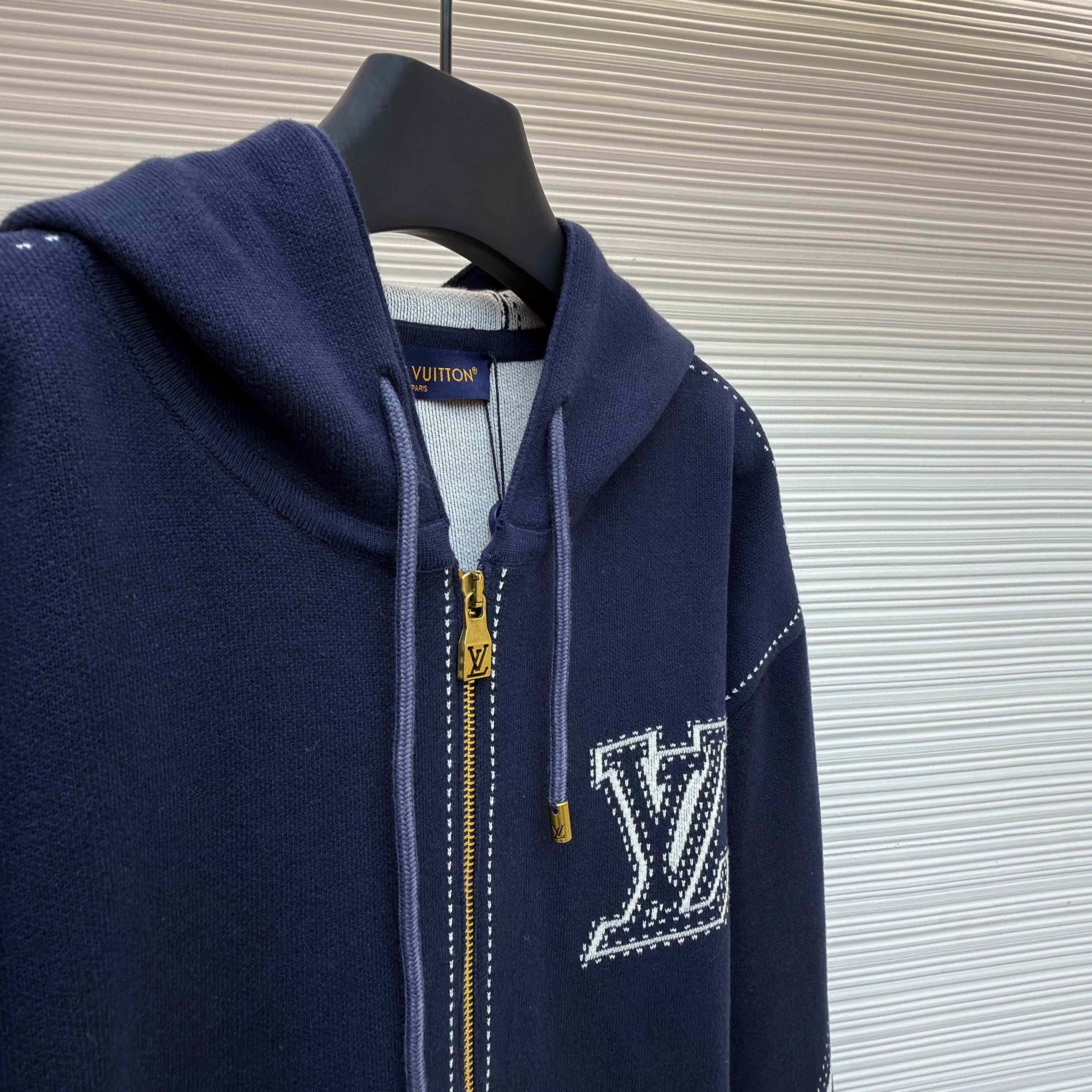 Louis Vuitton Graphic Intarsia Zipped Cotton Hoodie  - DopestKickz