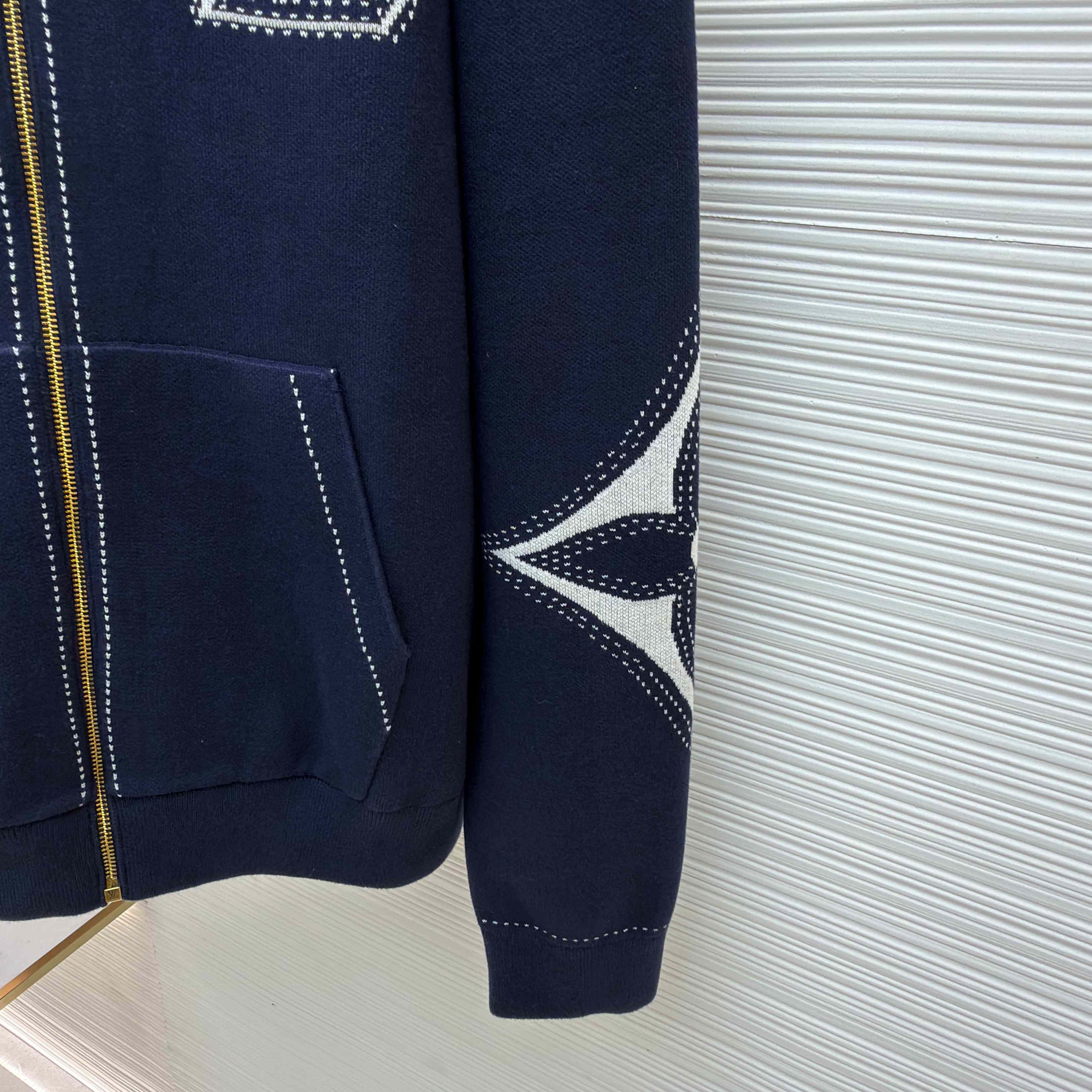 Louis Vuitton Graphic Intarsia Zipped Cotton Hoodie  - DopestKickz