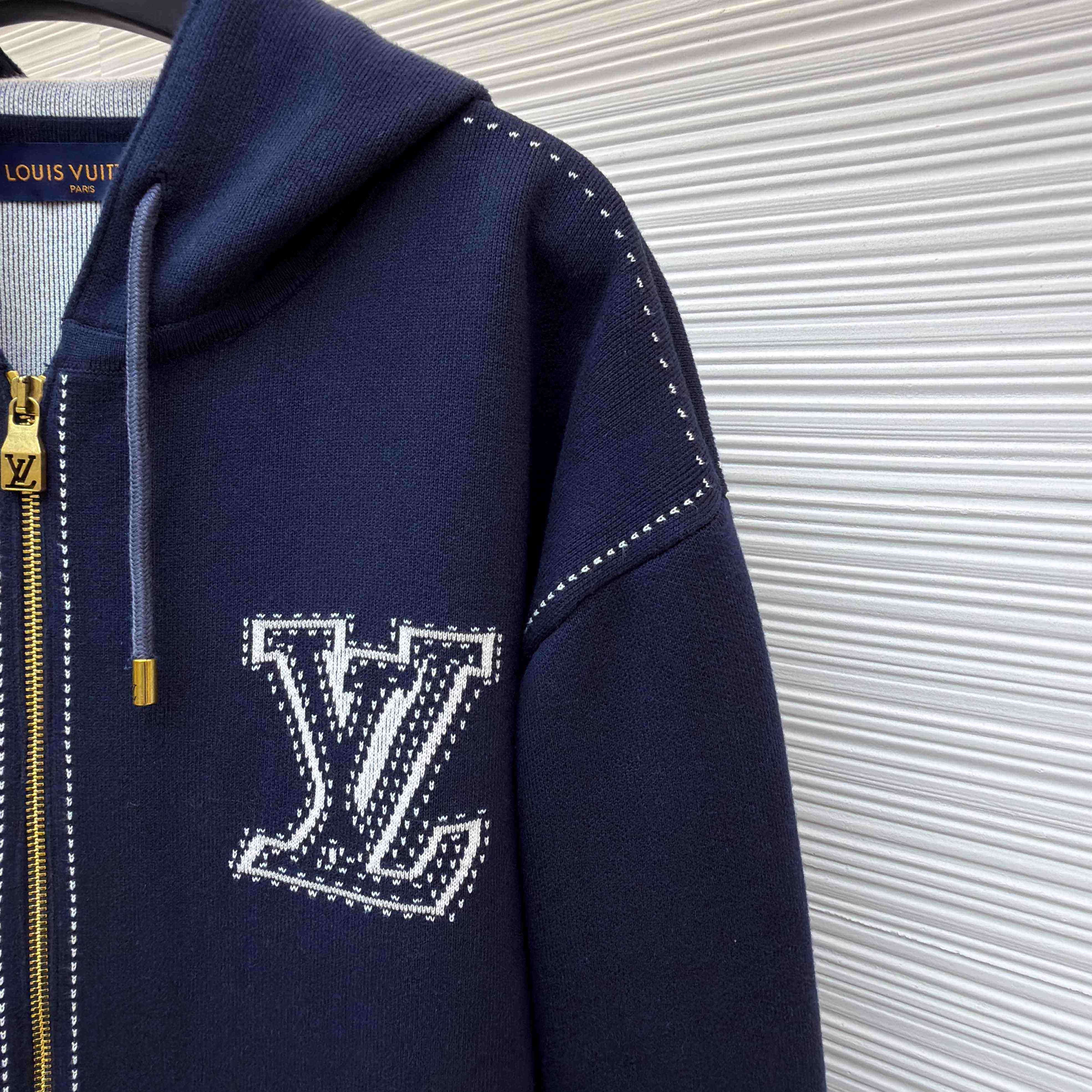 Louis Vuitton Graphic Intarsia Zipped Cotton Hoodie  - DopestKickz