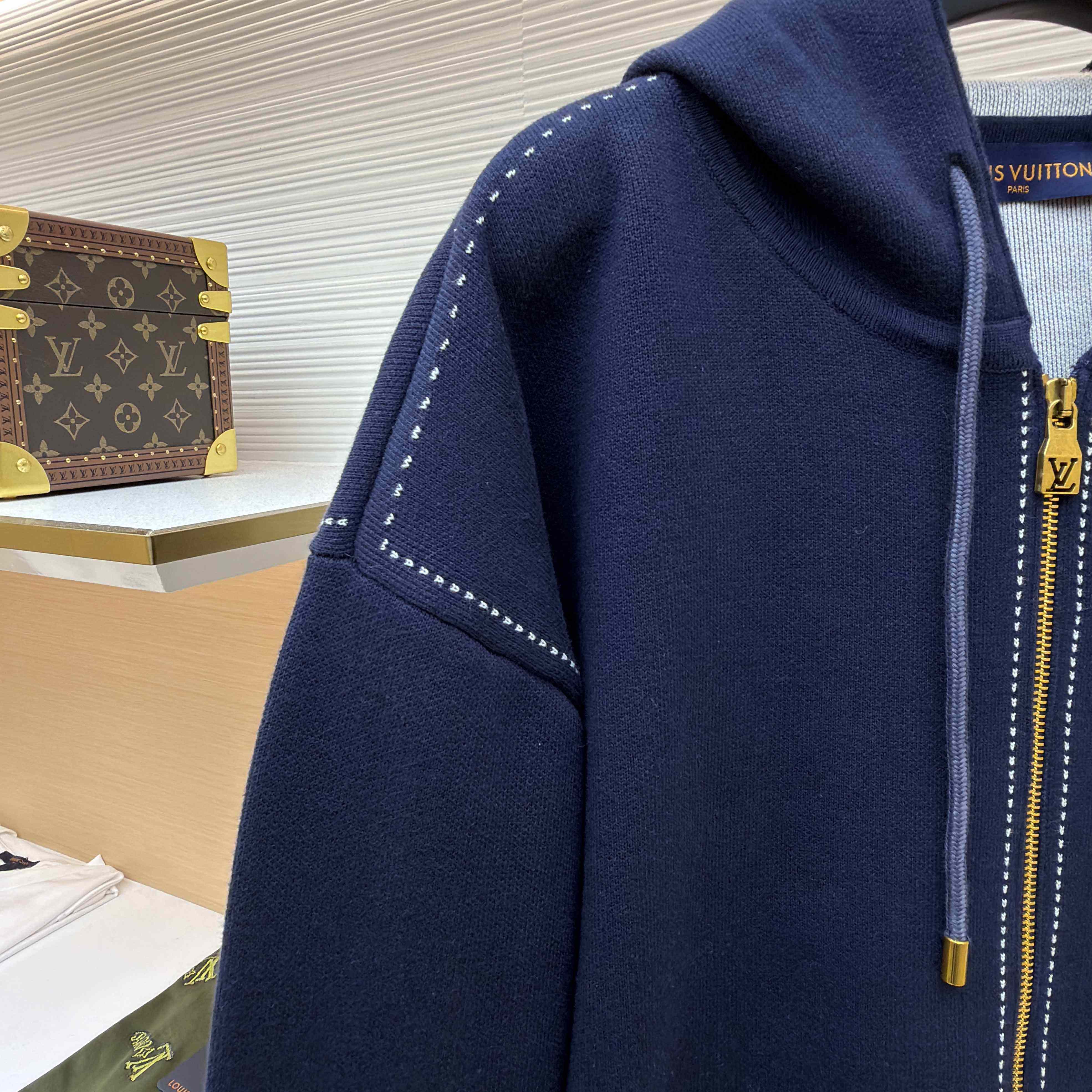 Louis Vuitton Graphic Intarsia Zipped Cotton Hoodie  - DopestKickz