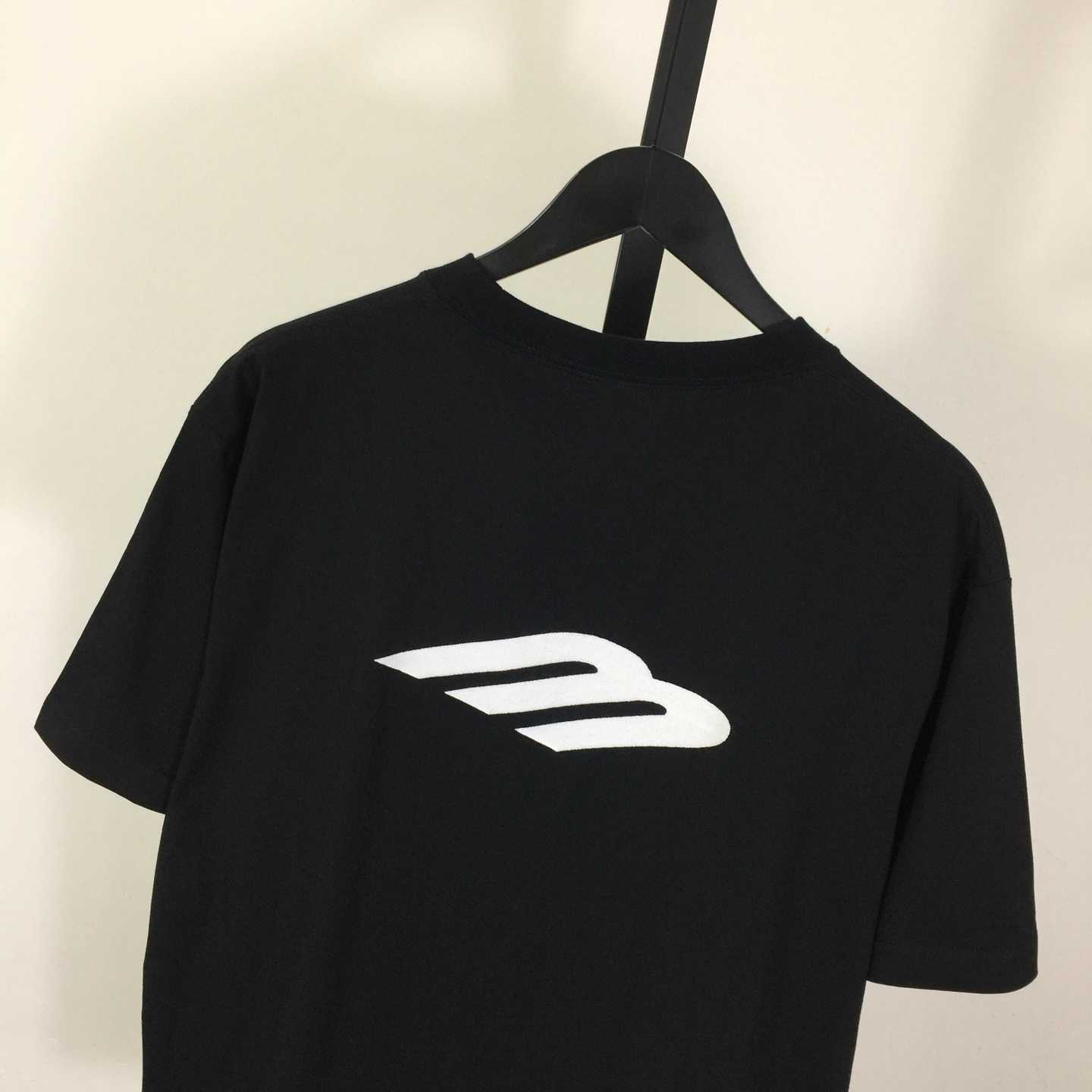 Balenciaga 3B Sports Icon T-Shirt In Washed Black Dry Fleece - DopestKickz