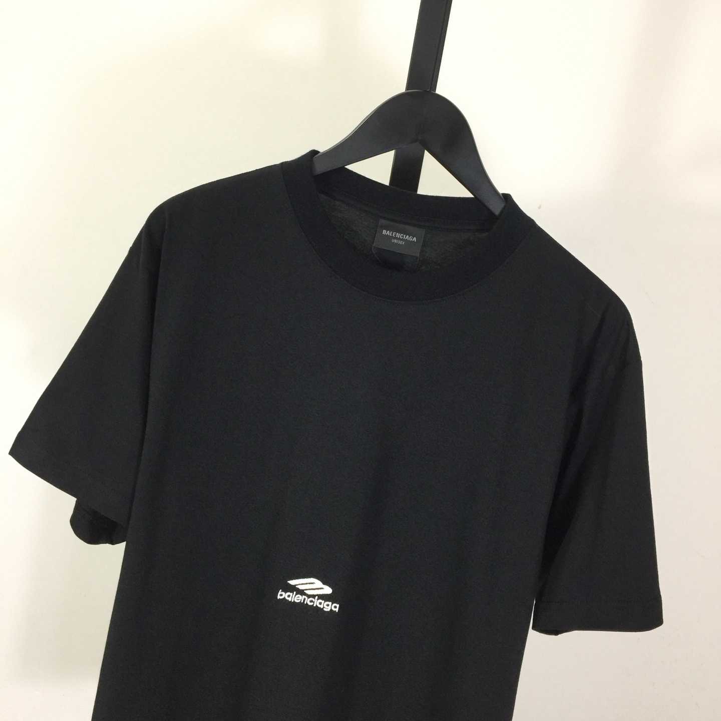 Balenciaga 3B Sports Icon T-Shirt In Washed Black Dry Fleece - DopestKickz