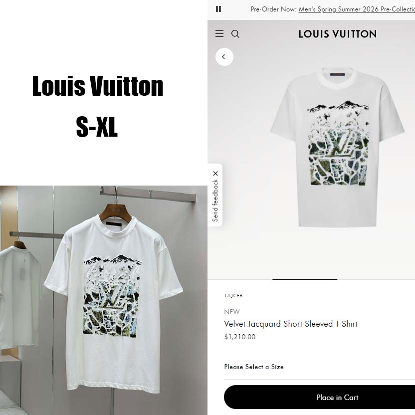 Louis Vuitton Monogram Short-Sleeved Crewneck   1AIJZT - DopestKickz