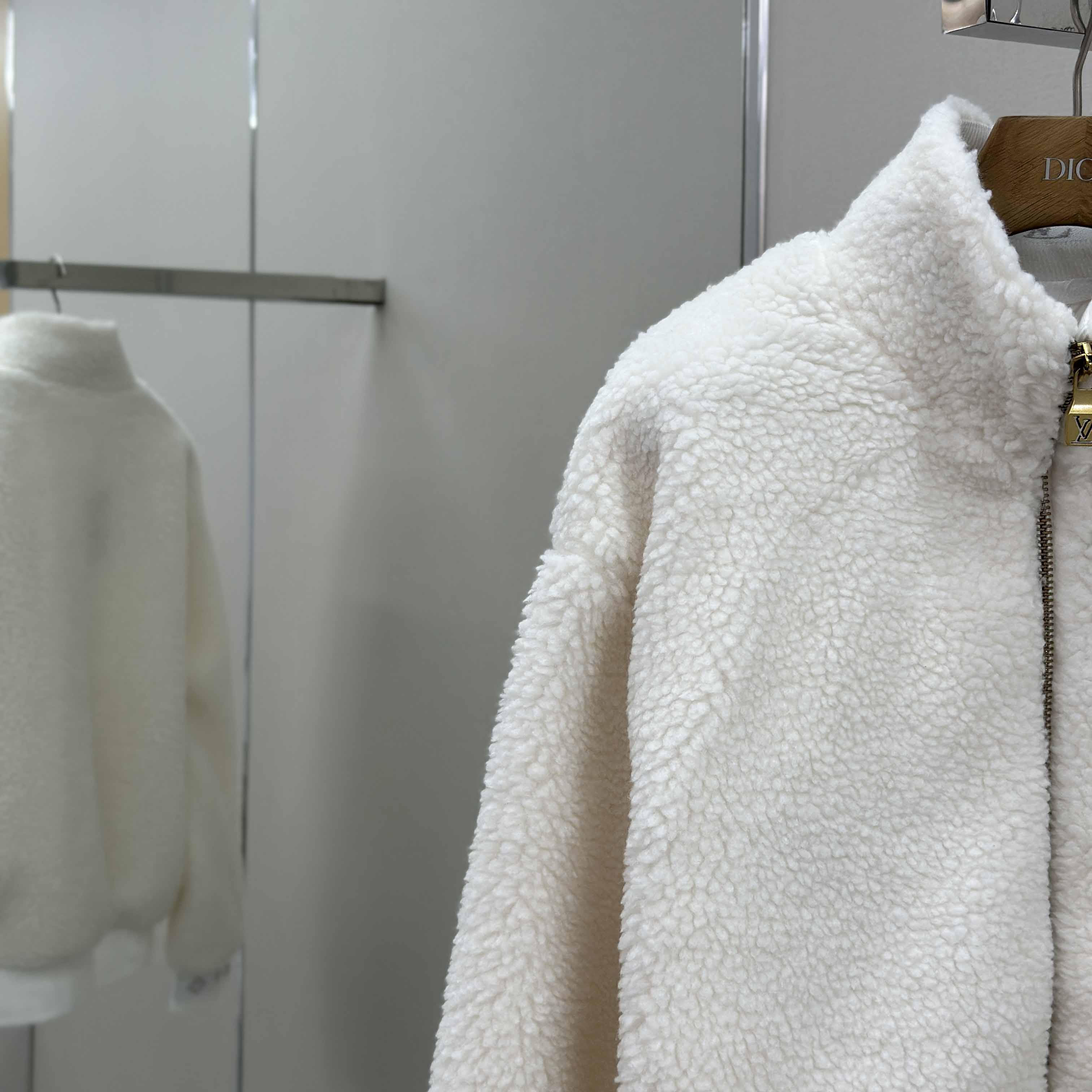 Louis Vuitton Leather Patch Fleece Blouson   1AHUGL - DopestKickz