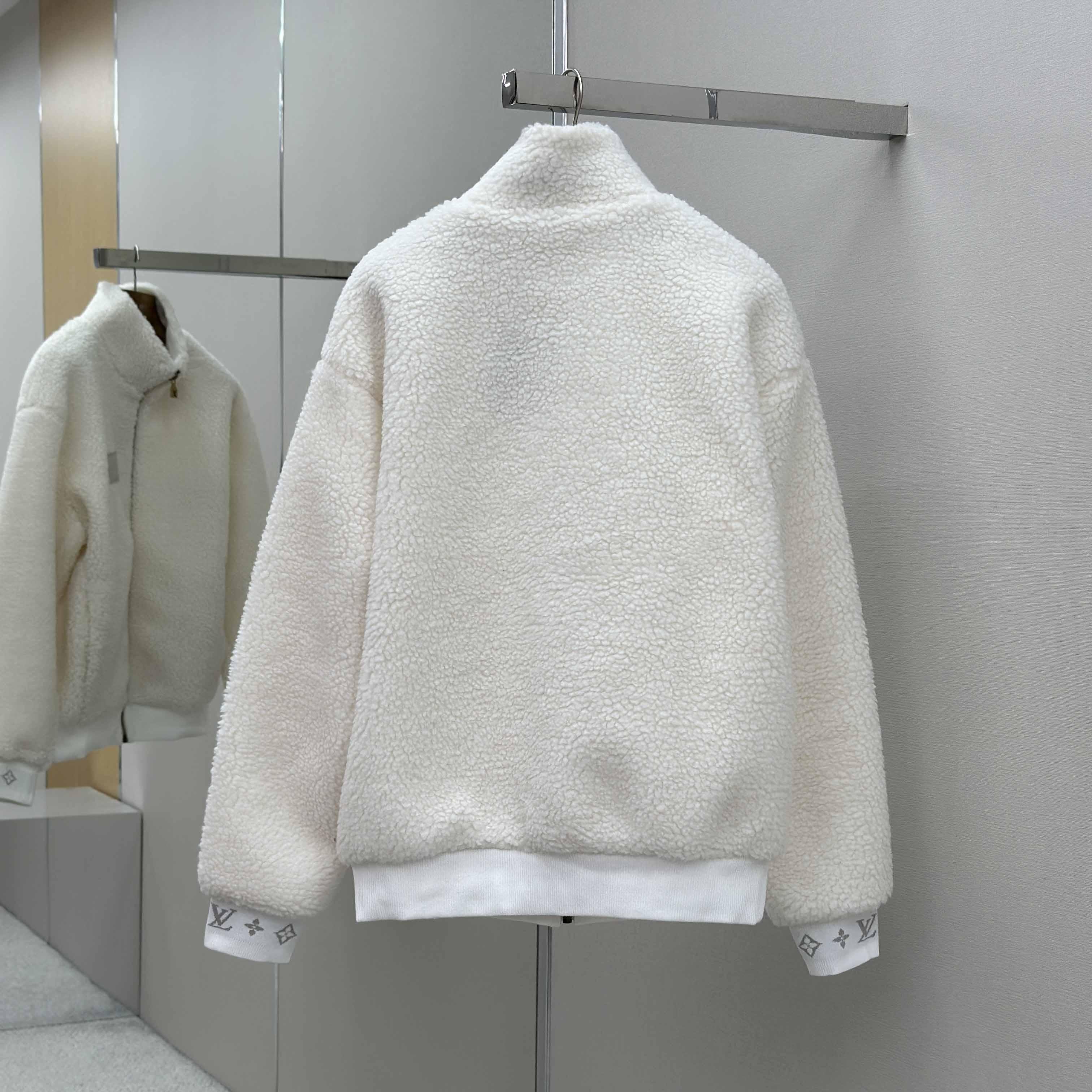 Louis Vuitton Leather Patch Fleece Blouson   1AHUGL - DopestKickz