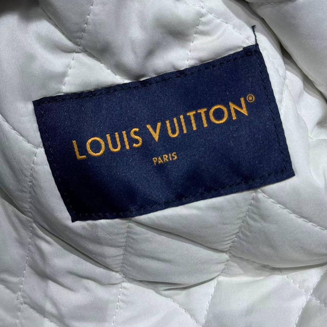 Louis Vuitton Upcycled Denim Varsity Jacket    - DopestKickz