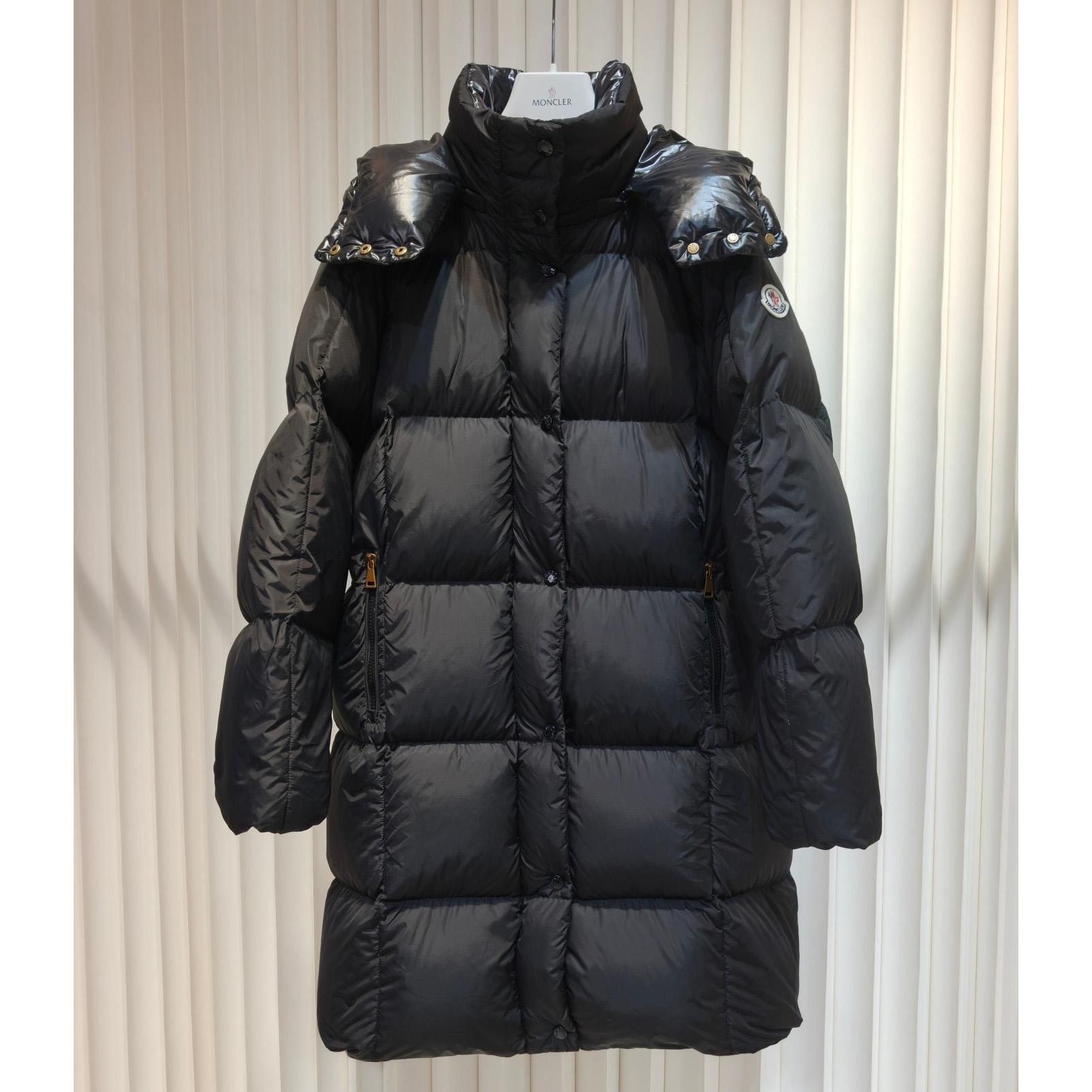 Moncler Litte Square-Quilted Hooded Long Down Jacket - DopestKickz