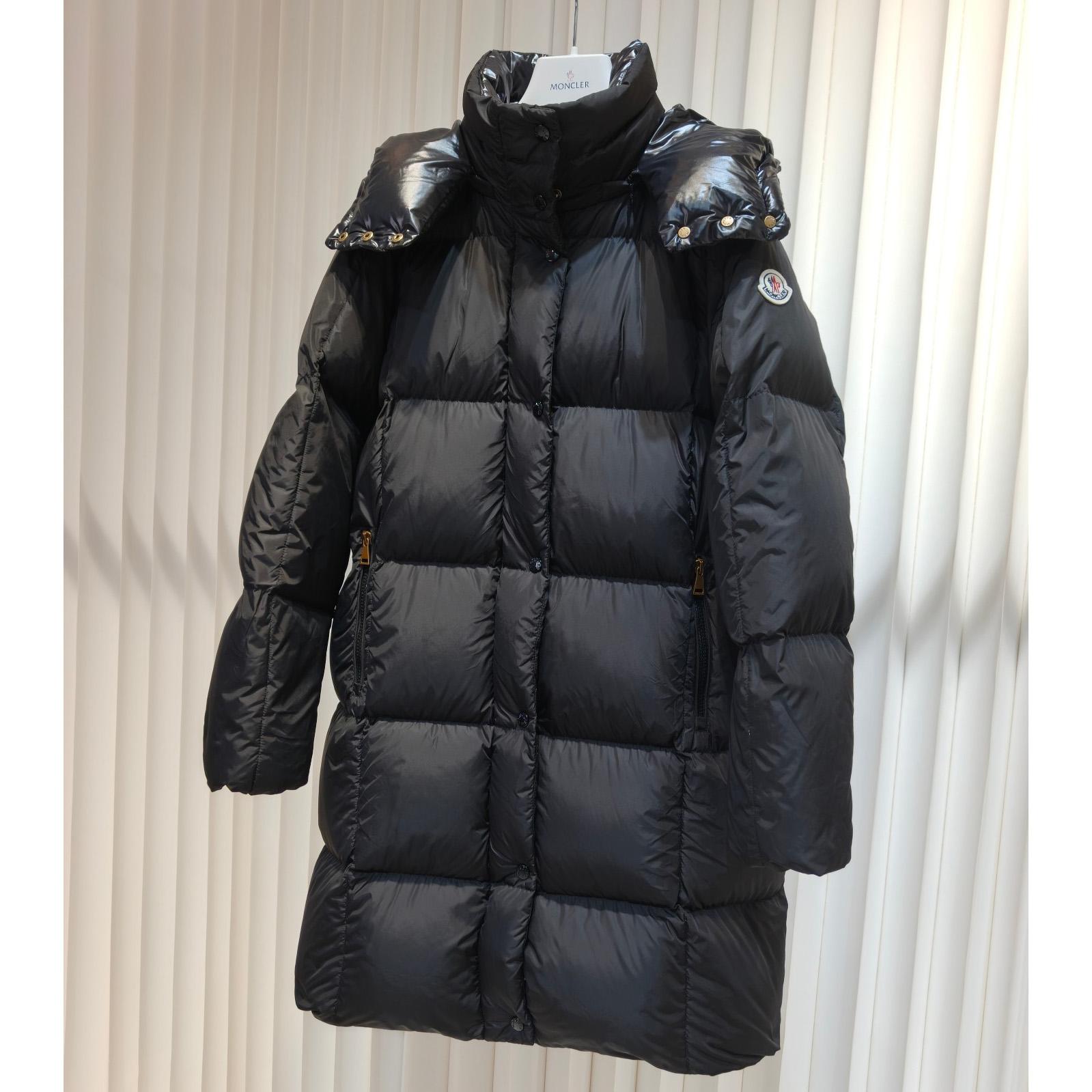 Moncler Litte Square-Quilted Hooded Long Down Jacket - DopestKickz