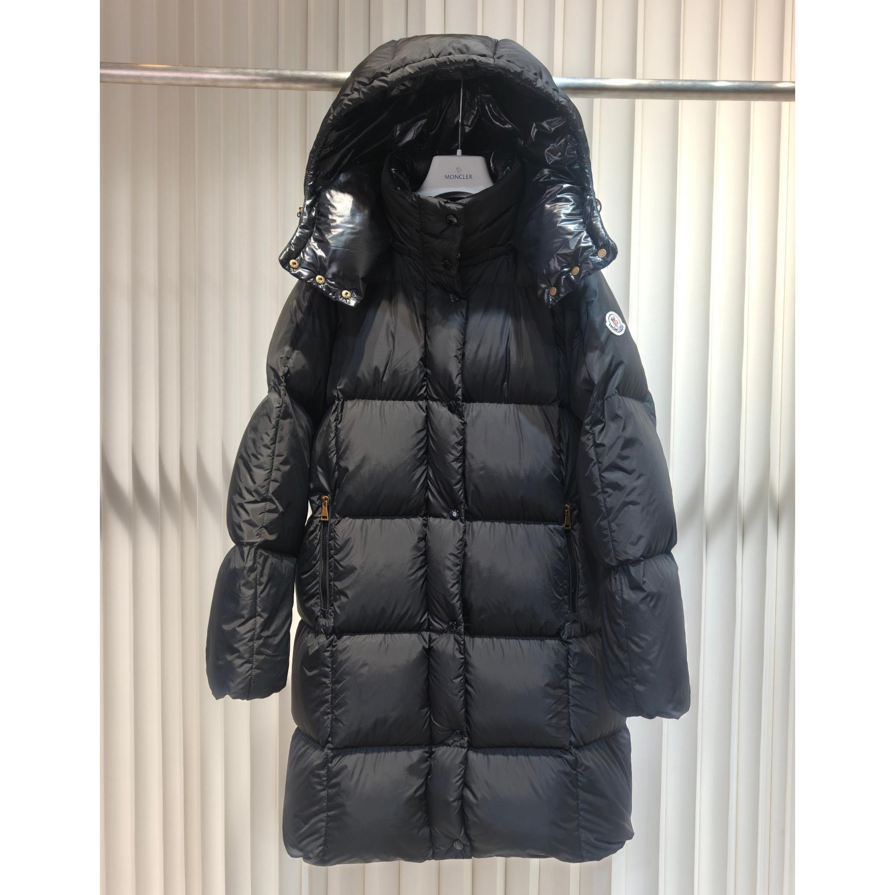 Moncler Litte Square-Quilted Hooded Long Down Jacket - DopestKickz