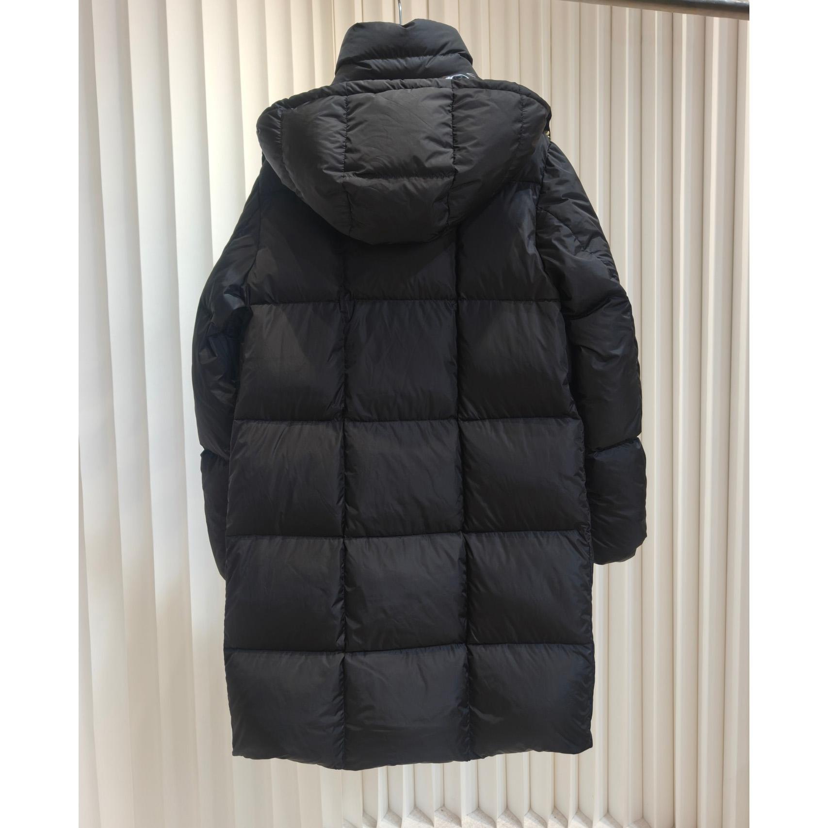 Moncler Litte Square-Quilted Hooded Long Down Jacket - DopestKickz