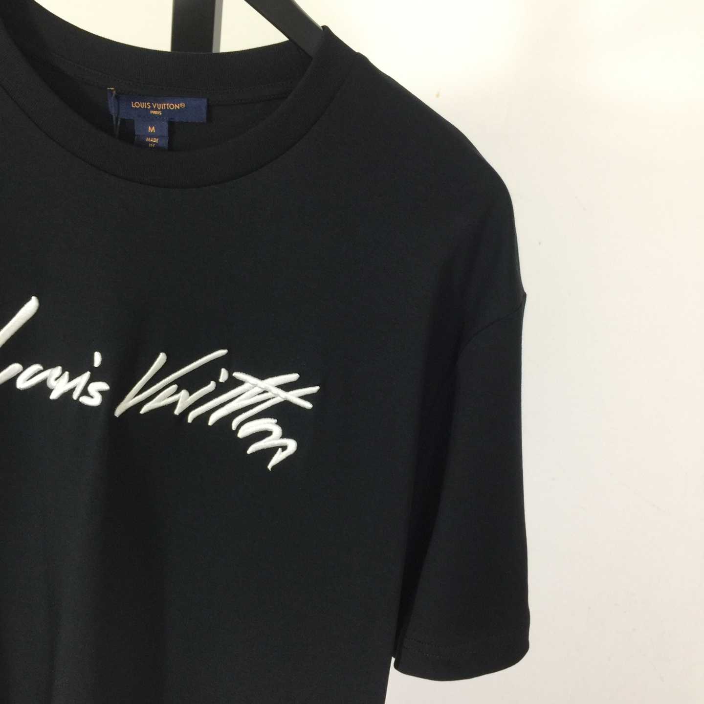 Louis Vuitton Cursive Signature T-Shirt - DopestKickz