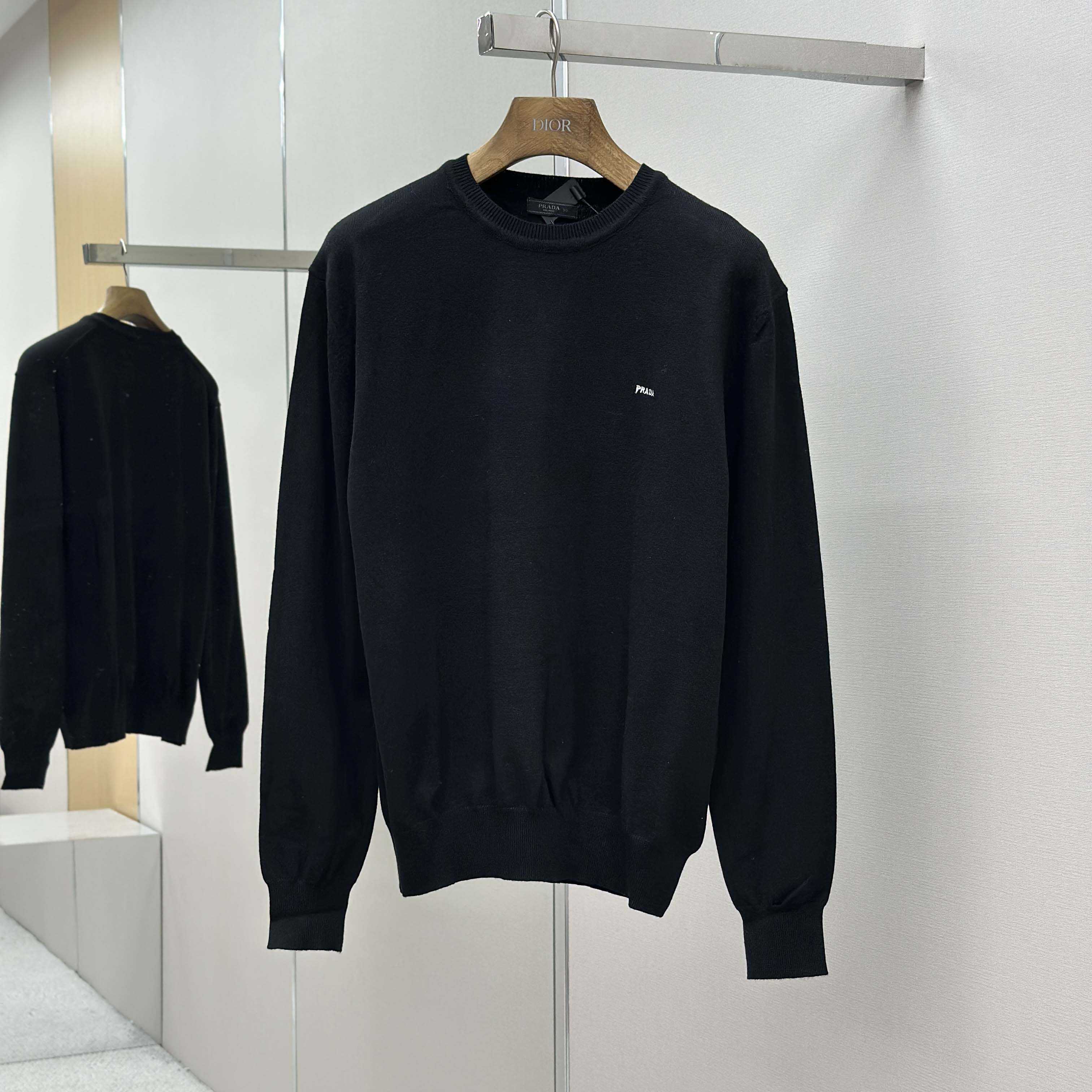 Prada Embroidered Long-sleeves Wool Sweater - DopestKickz