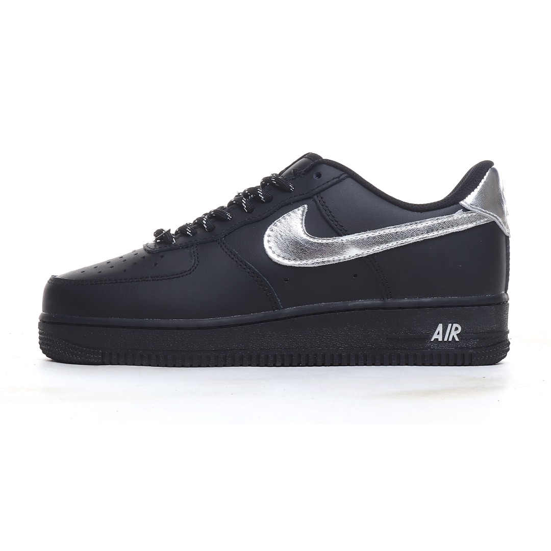 Nike Air Force 1 '07 Low “Black Silver Swoosh” FV5951-001 - DopestKickz