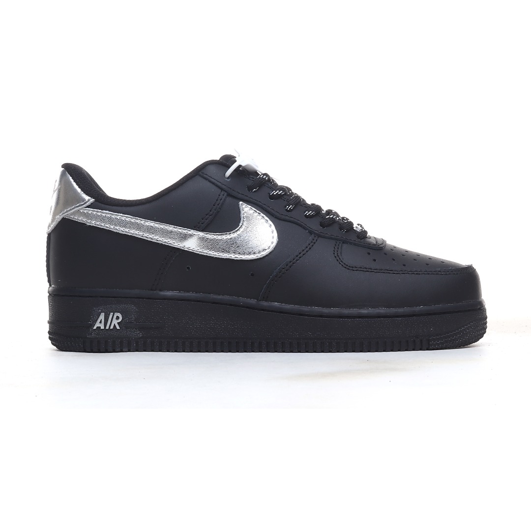 Nike Air Force 1 '07 Low “Black Silver Swoosh” FV5951-001 - DopestKickz