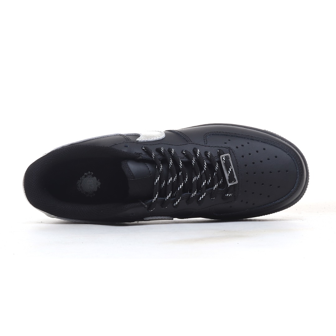 Nike Air Force 1 '07 Low “Black Silver Swoosh” FV5951-001 - DopestKickz