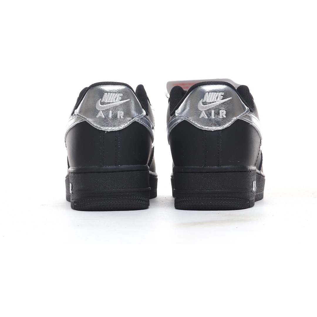 Nike Air Force 1 '07 Low “Black Silver Swoosh” FV5951-001 - DopestKickz