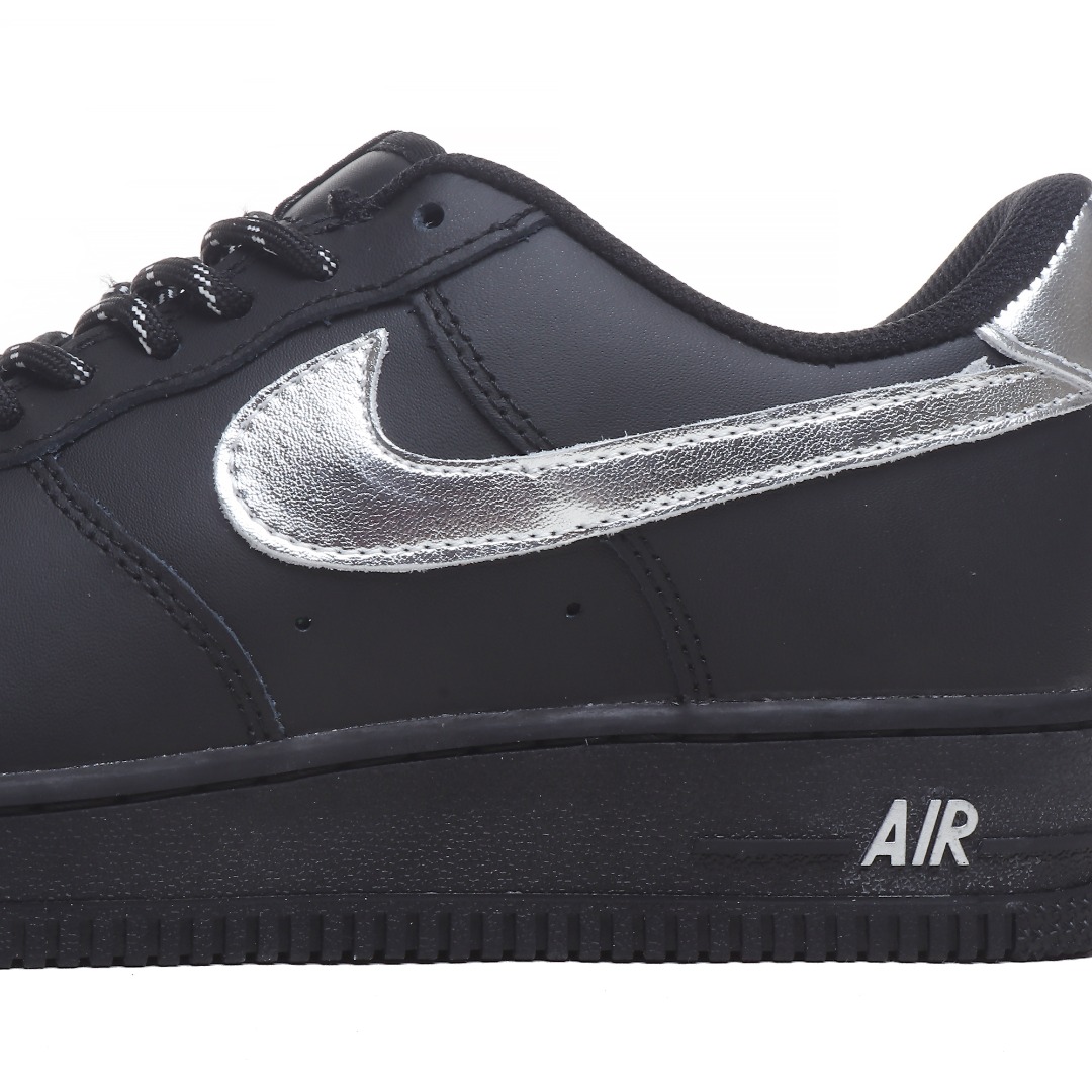 Nike Air Force 1 '07 Low “Black Silver Swoosh” FV5951-001 - DopestKickz