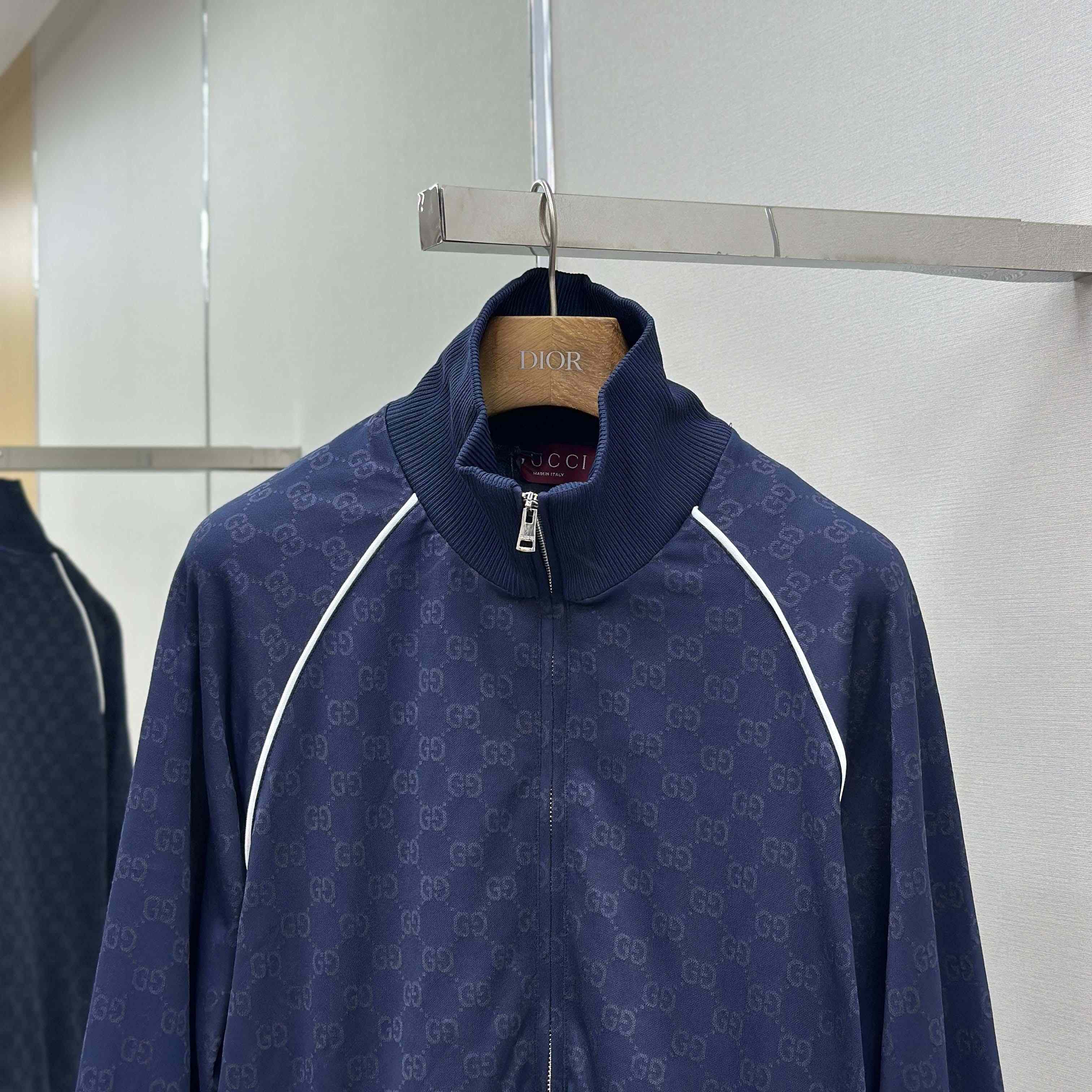 Gucci GG Jersey Jacquard Zip Jacket - DopestKickz