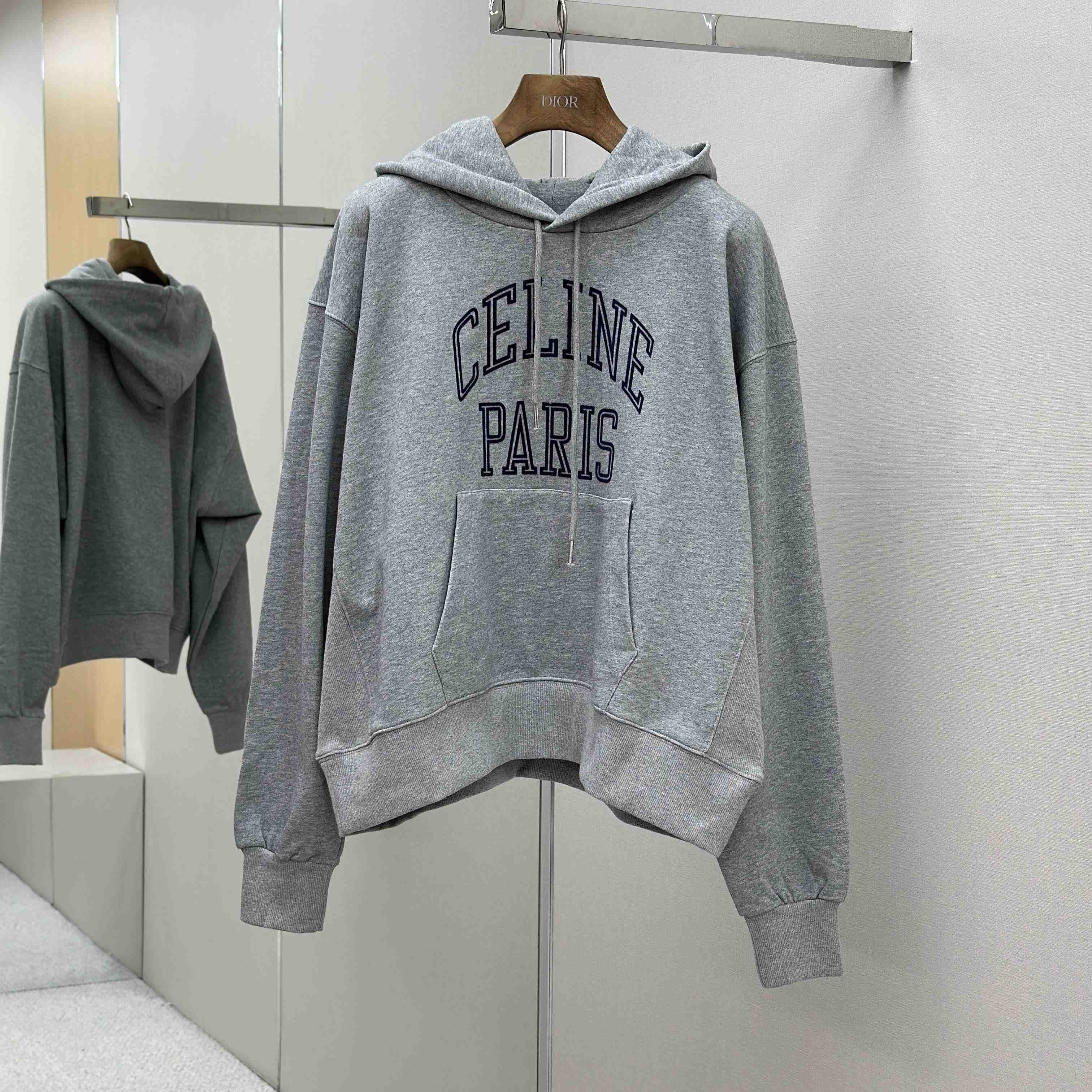 Celine Loose Hoodie In Cotton Fleece - DopestKickz