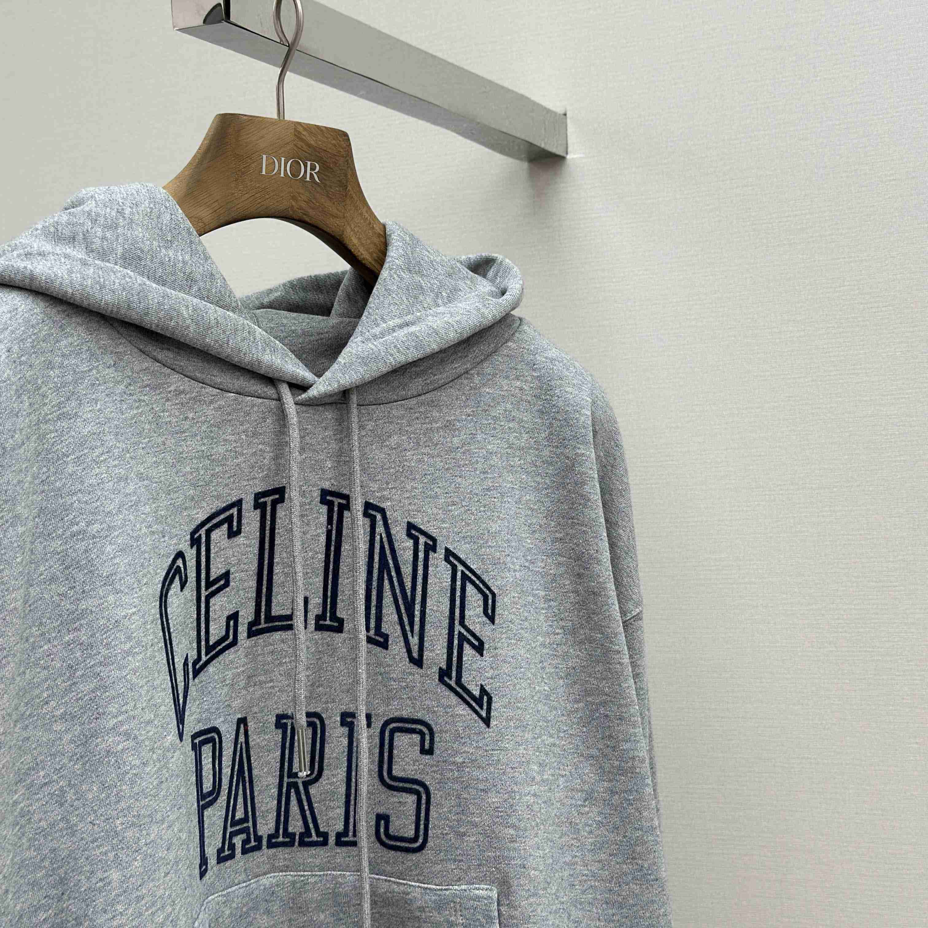 Celine Loose Hoodie In Cotton Fleece - DopestKickz